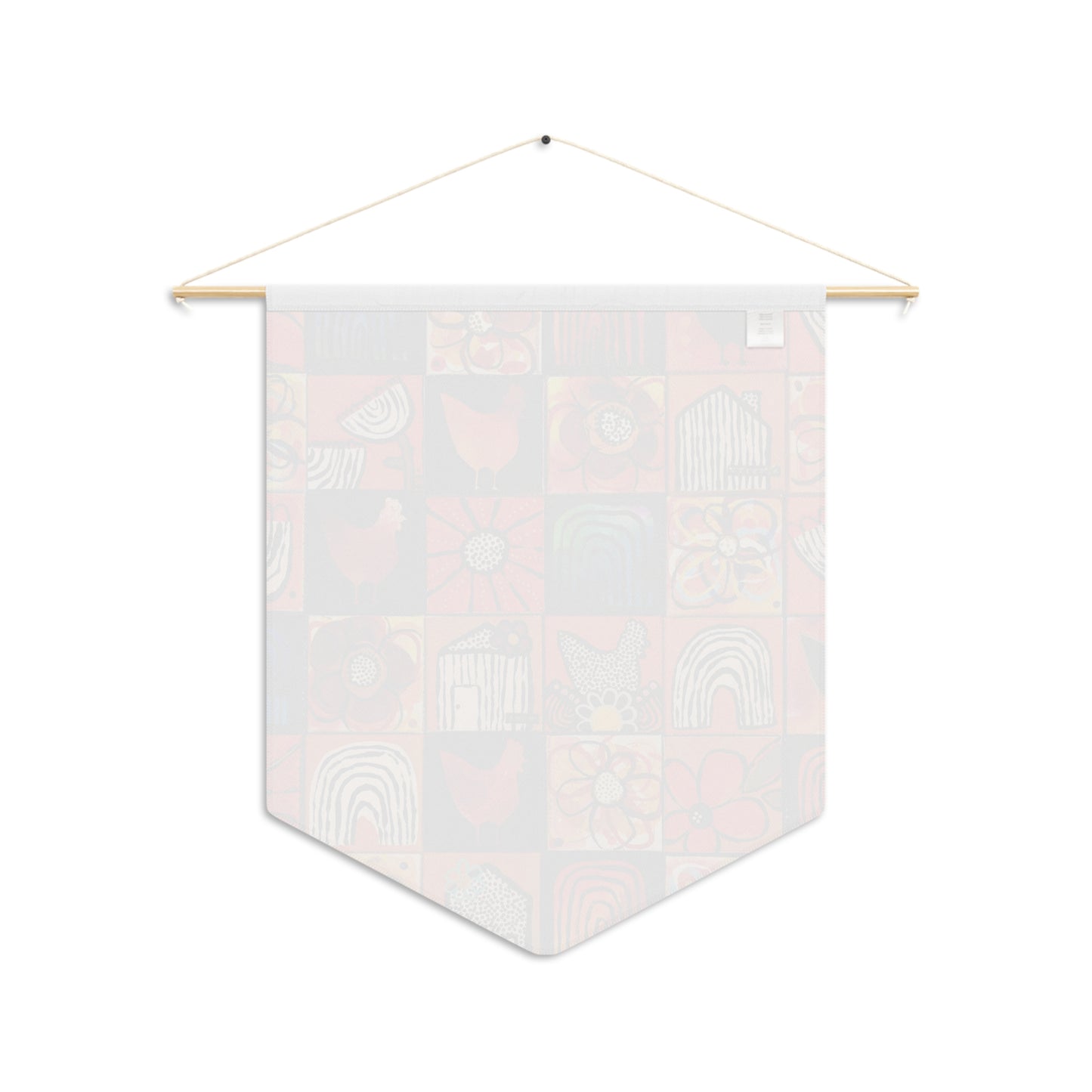 Decorative Pennant Flag — 18"×21" Poly Twill Wall Banner (One-Sided)