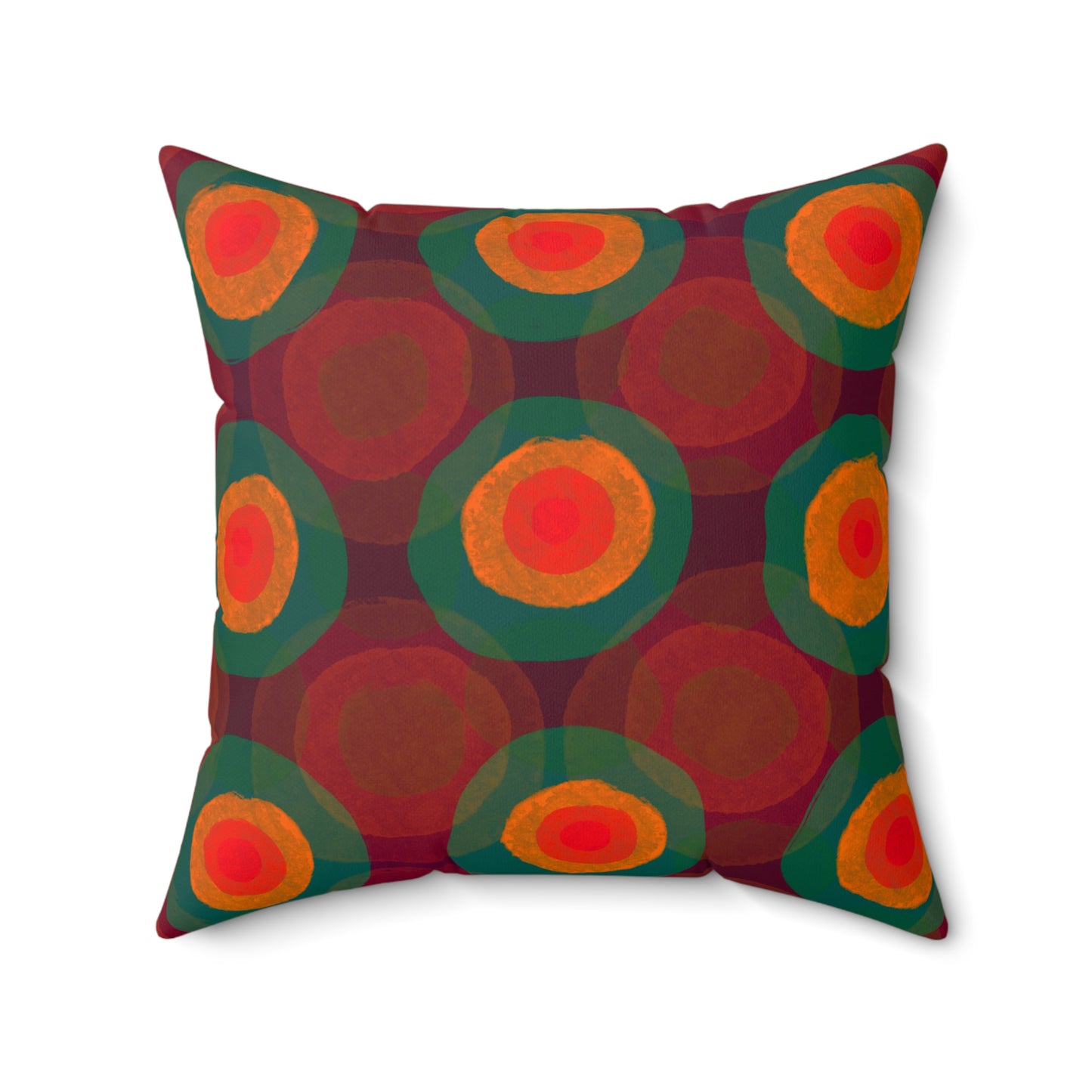 Jessica Wood Artist, Abstract Floral, Double Sided, Faux Suede Square Pillow