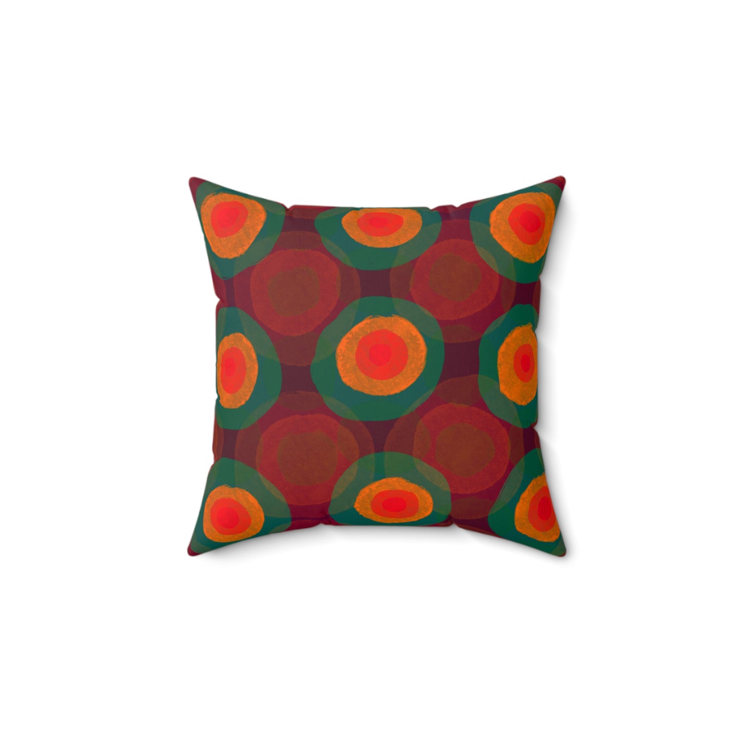 Jessica Wood Artist, Abstract Floral, Double Sided, Faux Suede Square Pillow