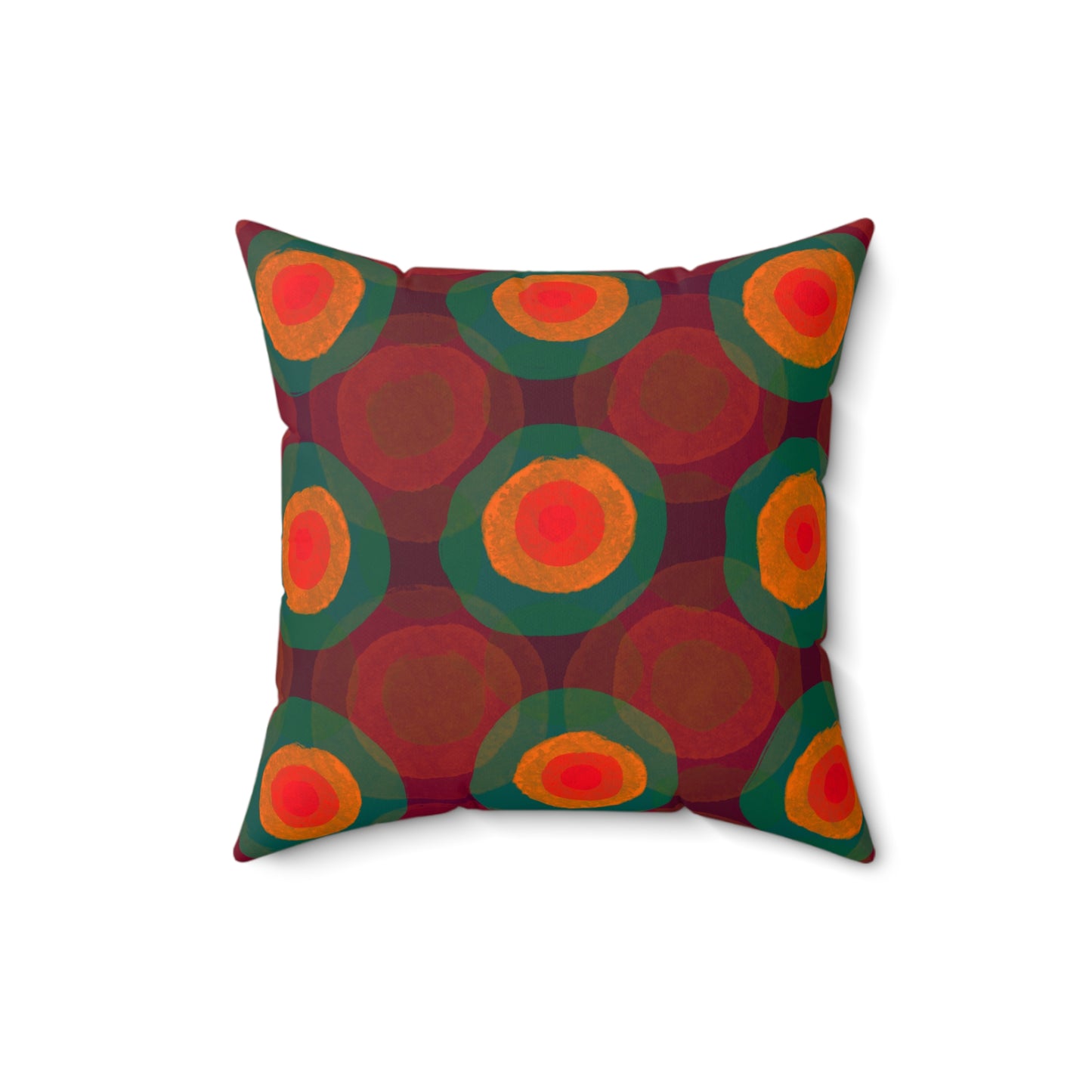 Jessica Wood Artist, Abstract Floral, Double Sided, Faux Suede Square Pillow