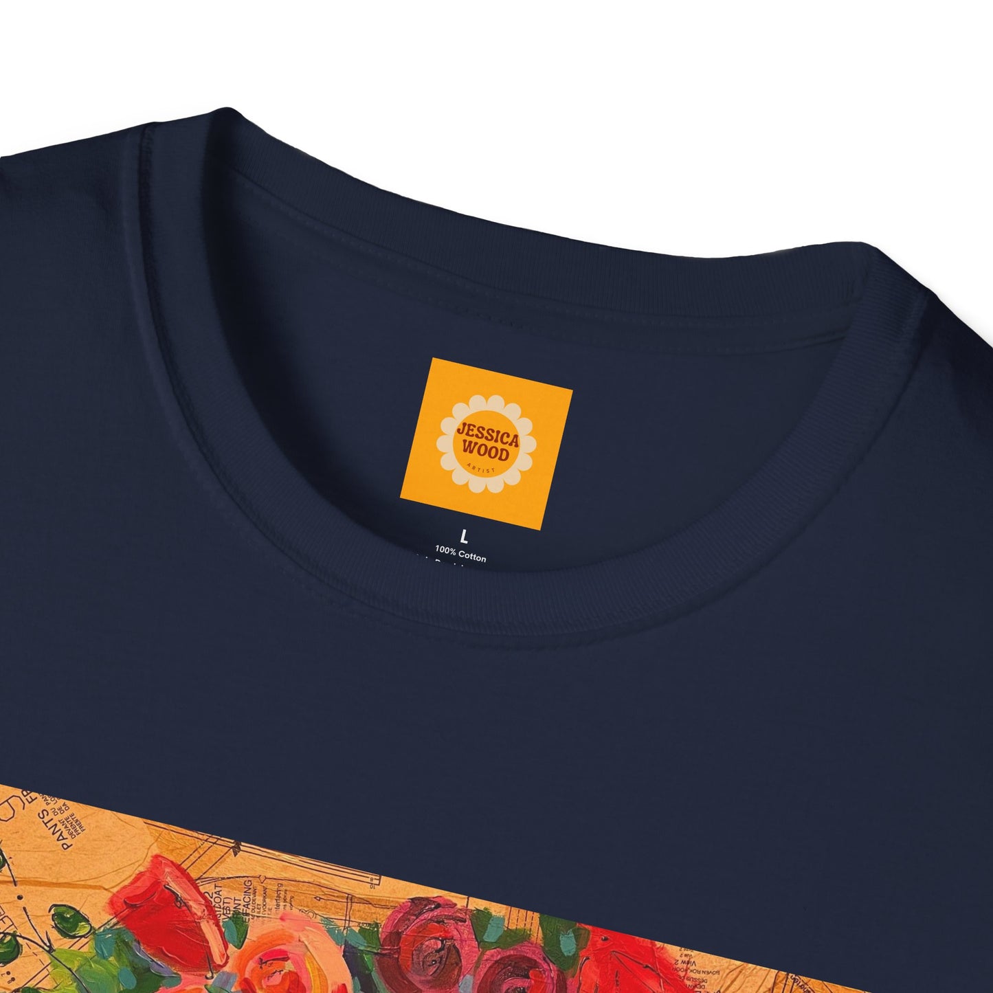 Jessica Wood Artist Floral Still Life Unisex Soft Style T-Shirt