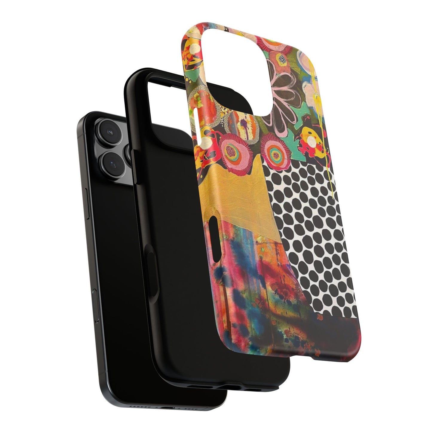 Protective Phone Case — Modern Floral Abstract Design