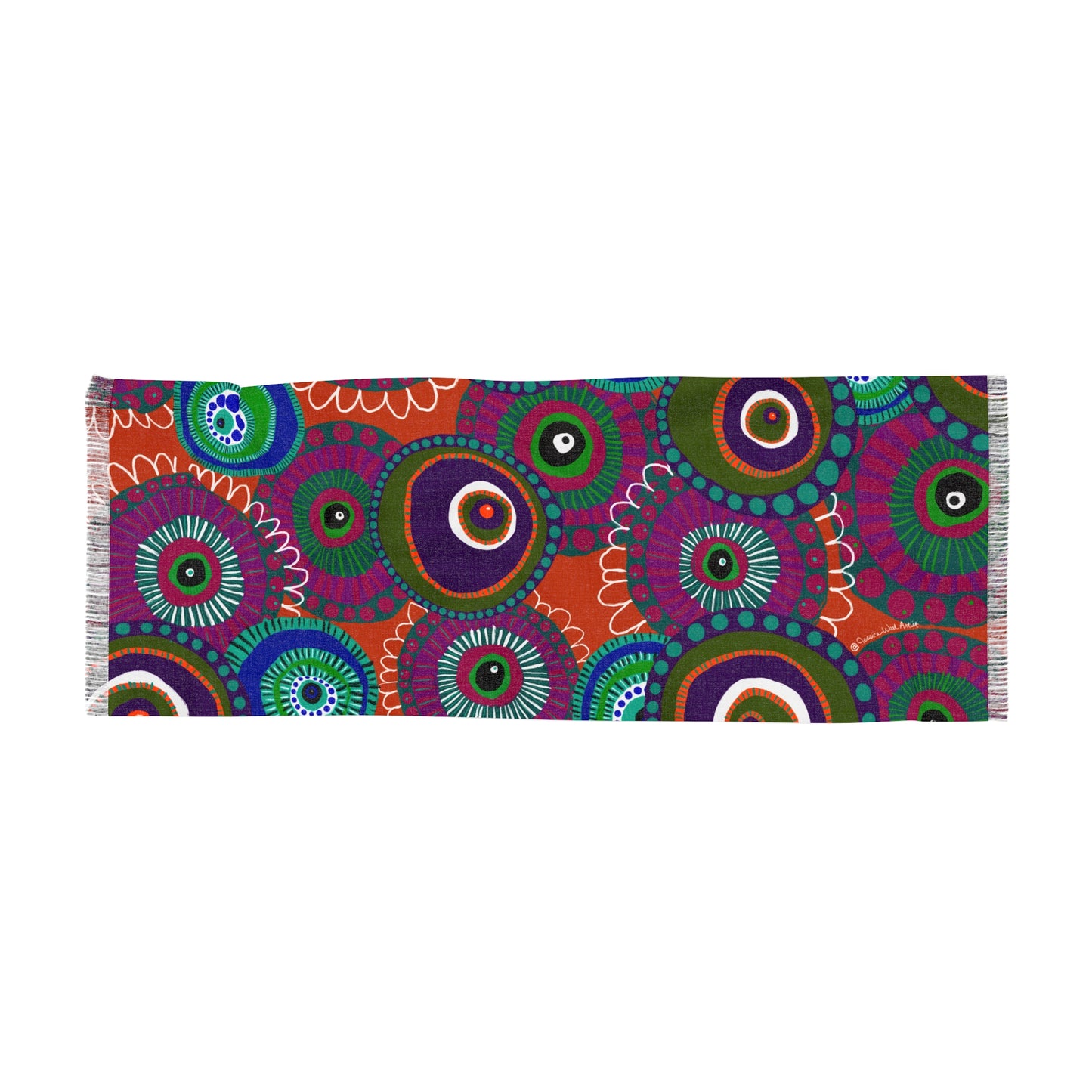 Jessica Wood Artist, Floral Lightweight Scarf Wrap