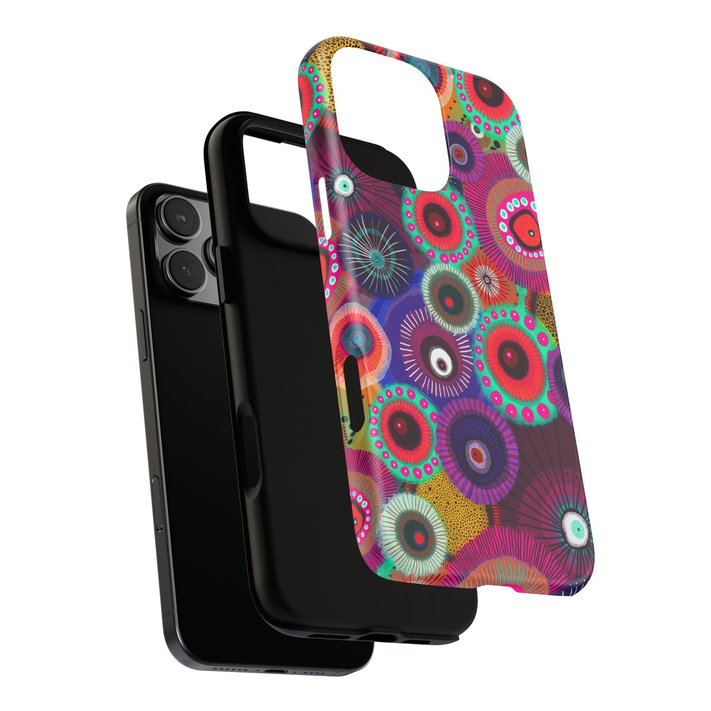 Protective Phone Case — Modern Floral Abstract Design