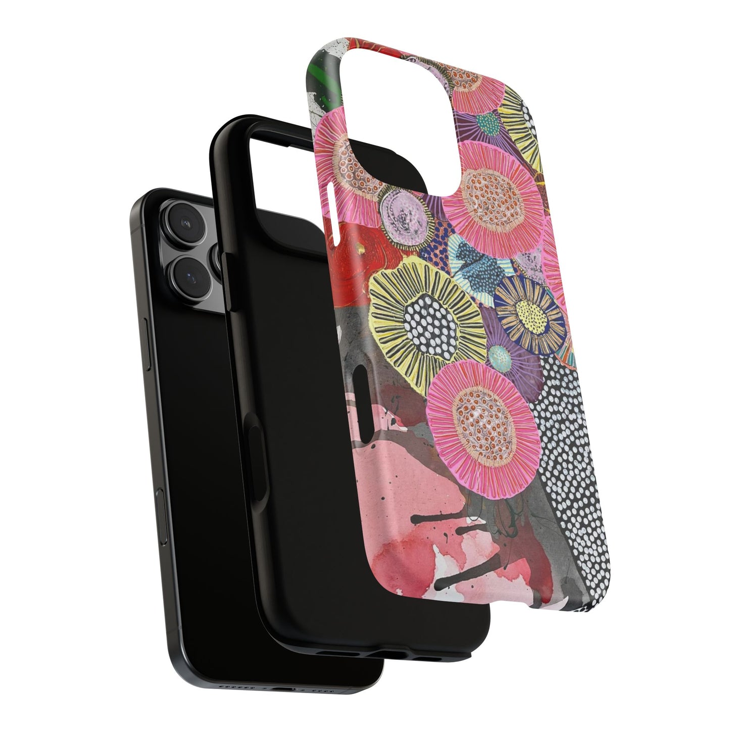 Protective Phone Case — Modern Floral Abstract Design