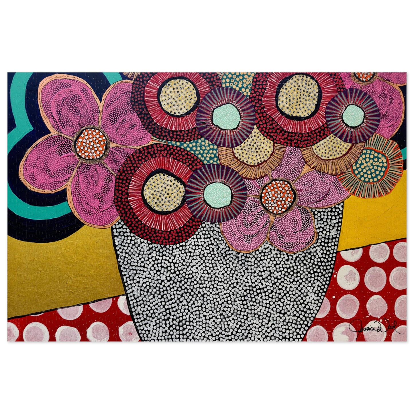 Jessica Wood Artist 1000-Piece Jigsaw Puzzle in a Tin Box