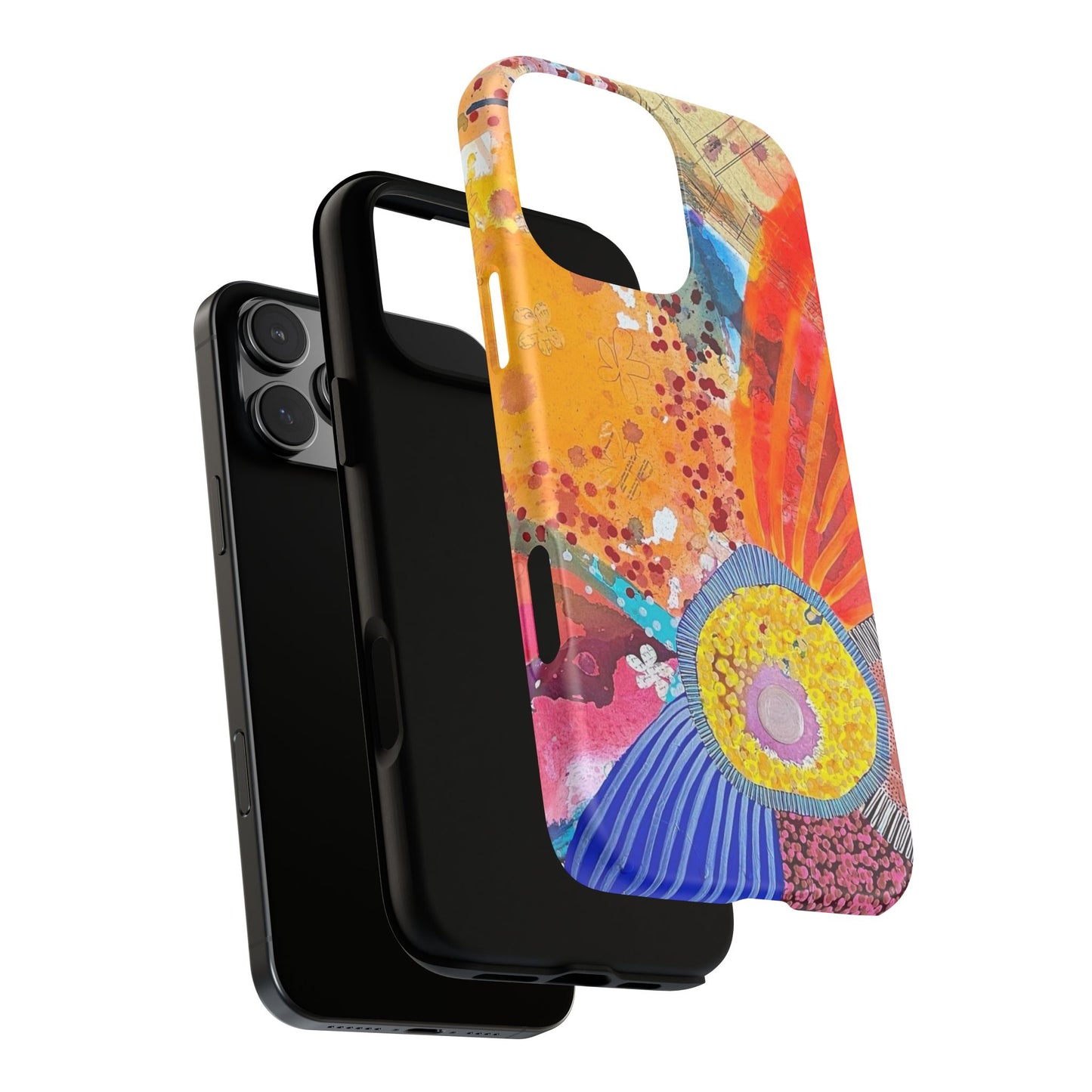Protective Phone Case — Modern Floral Abstract Design