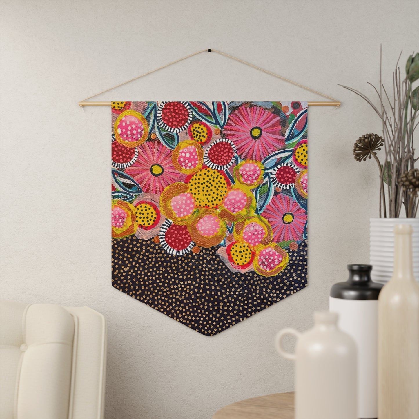 Floral Still Life Pennant by Jessica Wood Artist