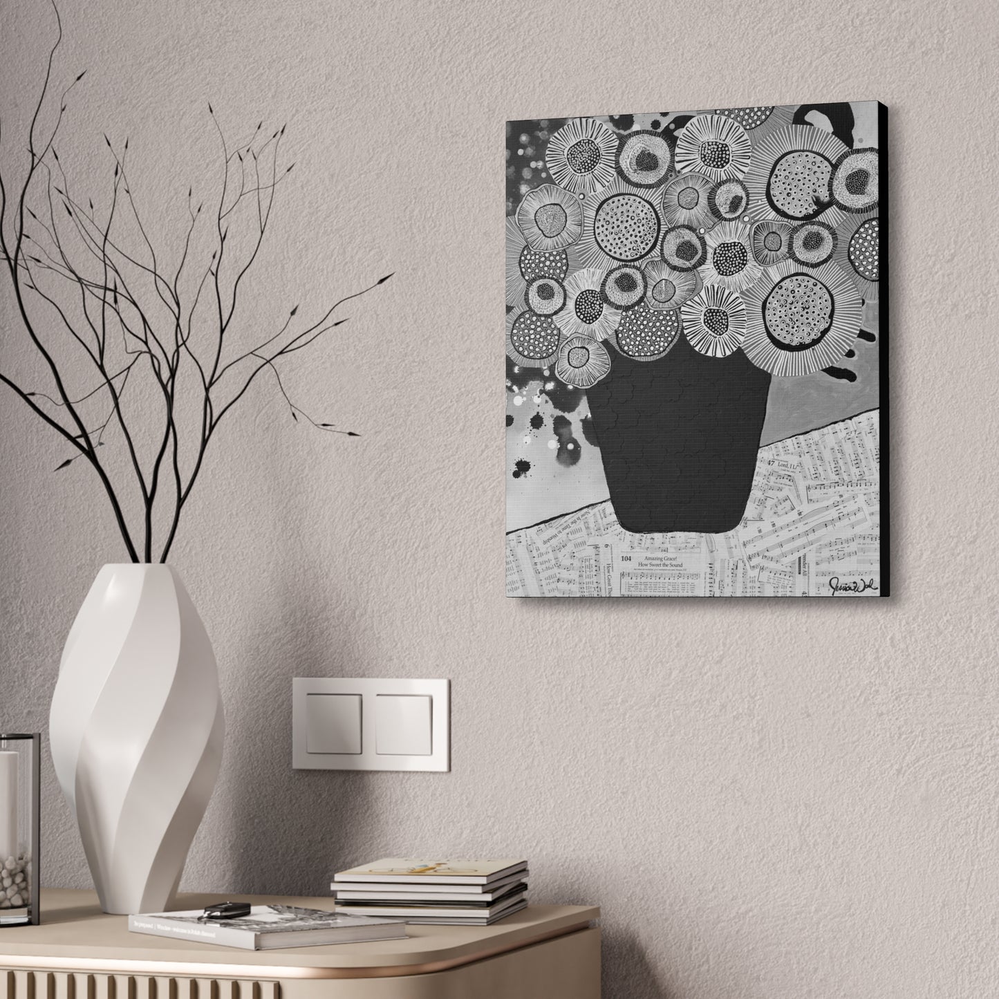 Canvas Print. Floral Still Life by Jessica Wood Artist