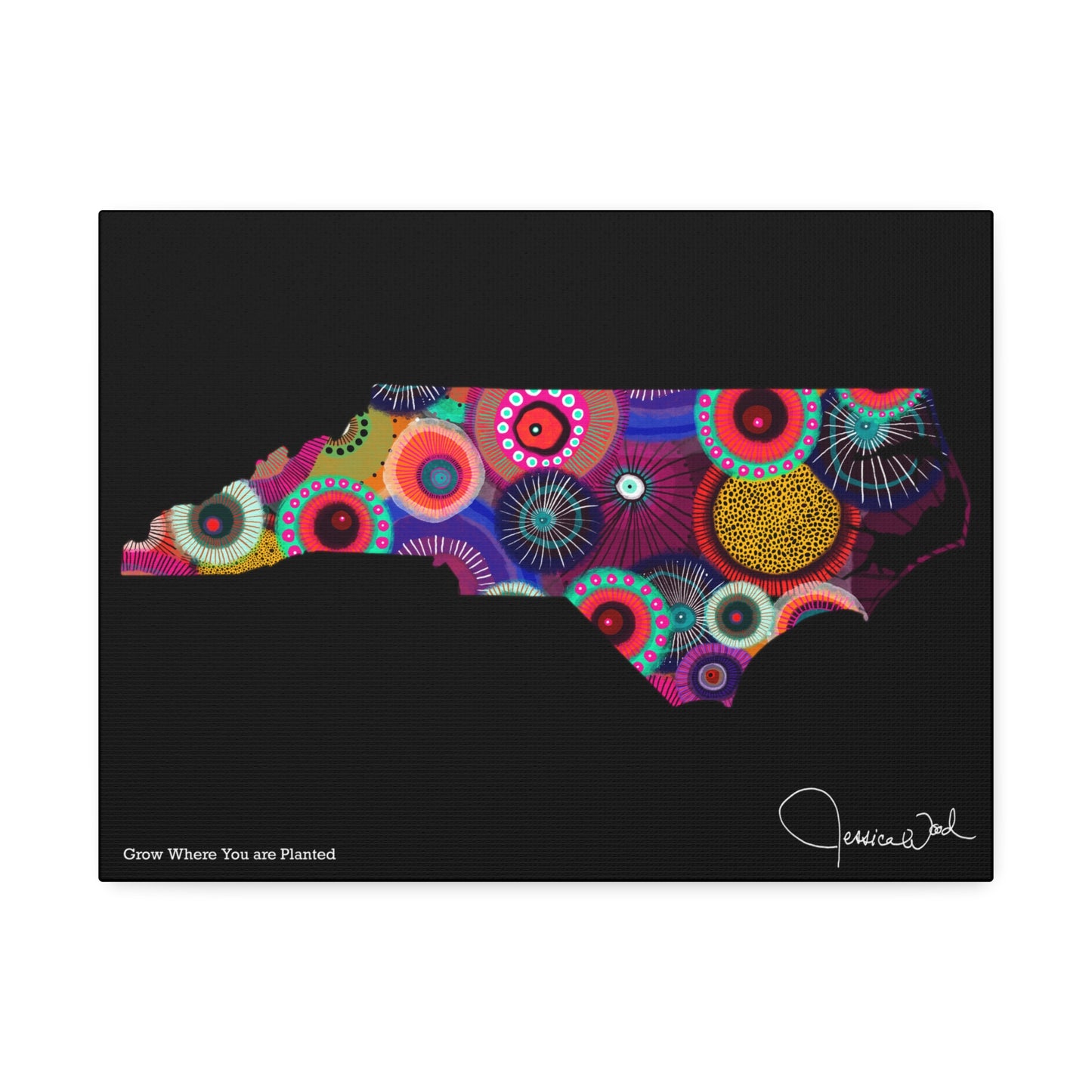 North Carolina Grow Where You are Planted Canvas Print by Jessica Wood Artist