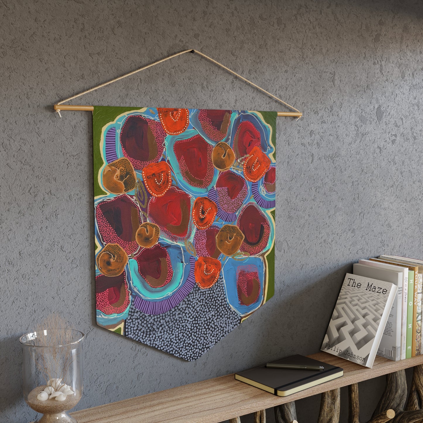 Floral Explosion Pennant by Jessica Wood Artist