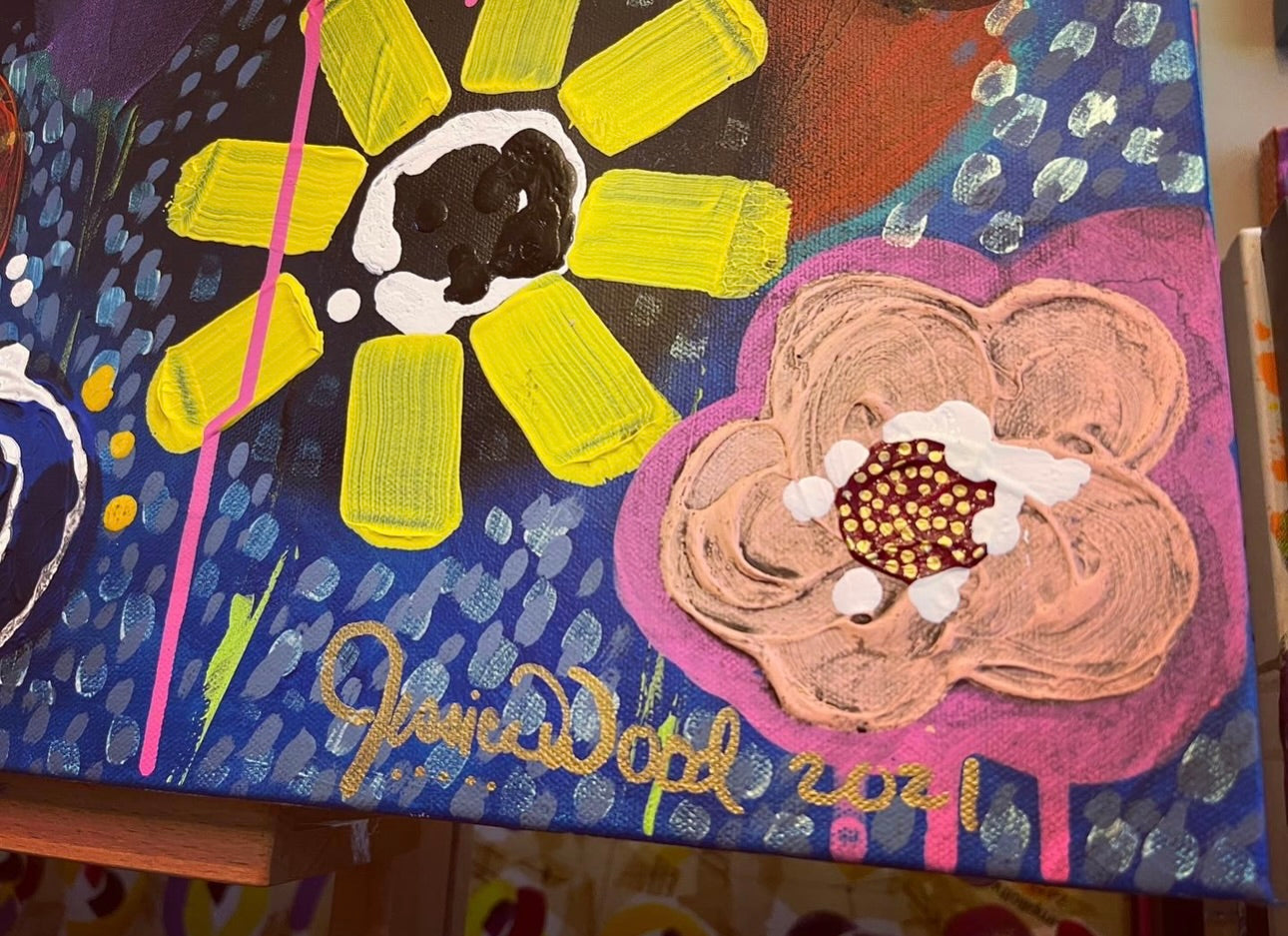Flourish 30"x40" Original Mixed Media Painting on Canvas