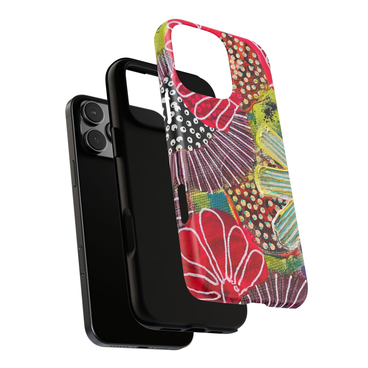 Protective Phone Case — Modern Floral Abstract Design