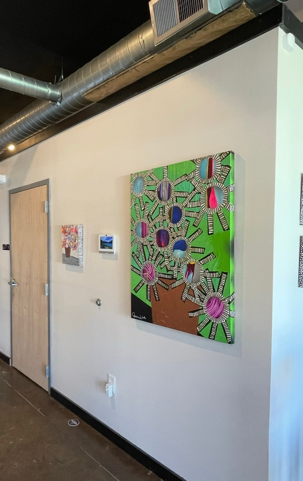 Original Jessica Wood Artist Floral Still Life. 30"x40" Mixed Media Painting on Canvas