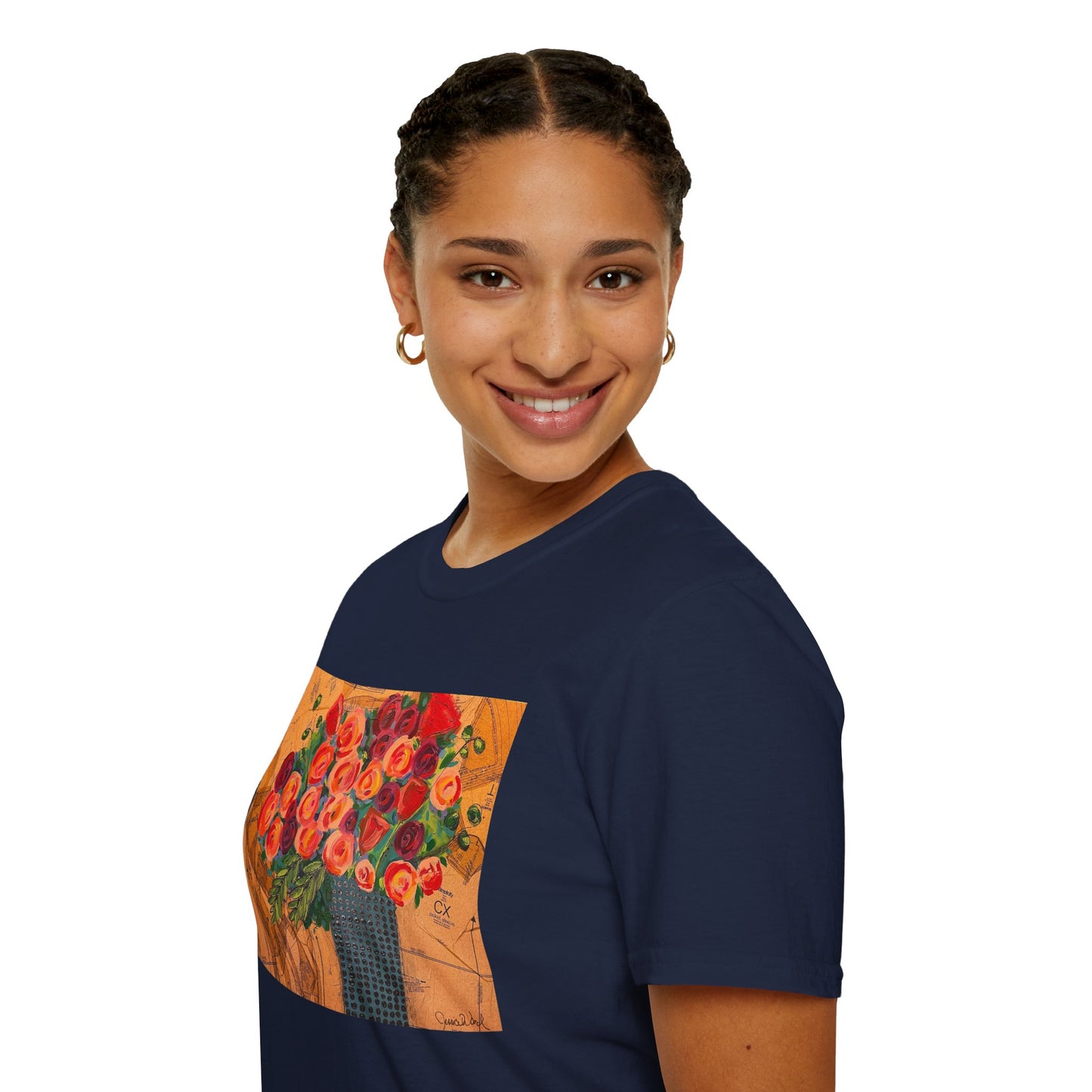 Jessica Wood Artist Floral Still Life Unisex Soft Style T-Shirt