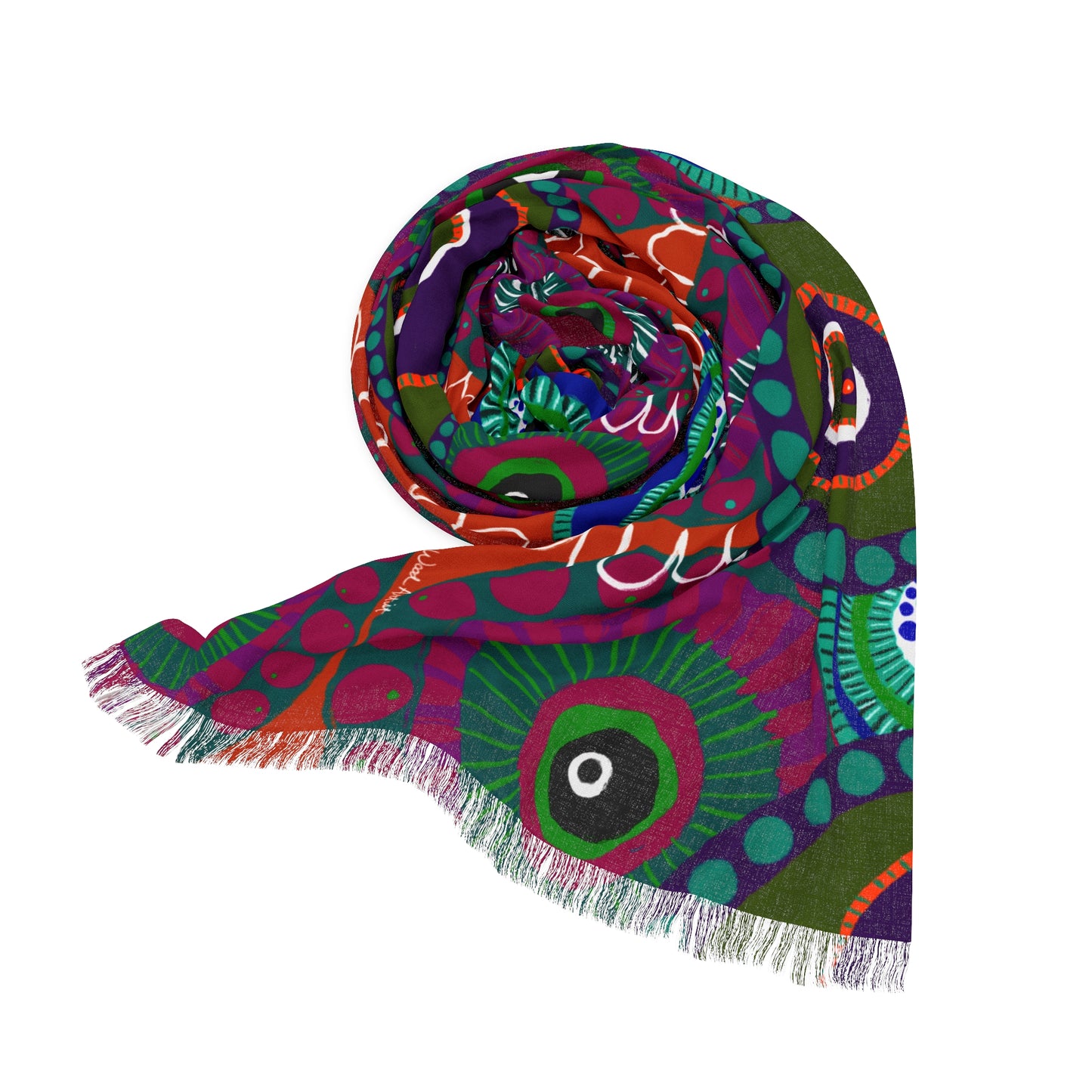Jessica Wood Artist, Floral Lightweight Scarf Wrap