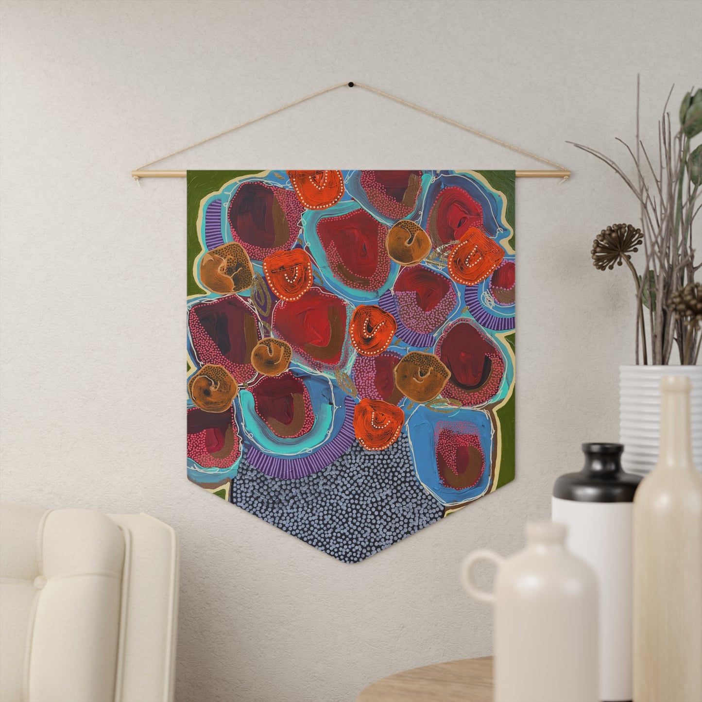 Floral Explosion Pennant by Jessica Wood Artist