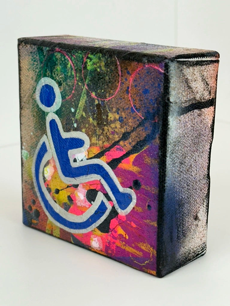 Strength in Motion - 4"x4" Original Mixed Media Artwork on Canvas
