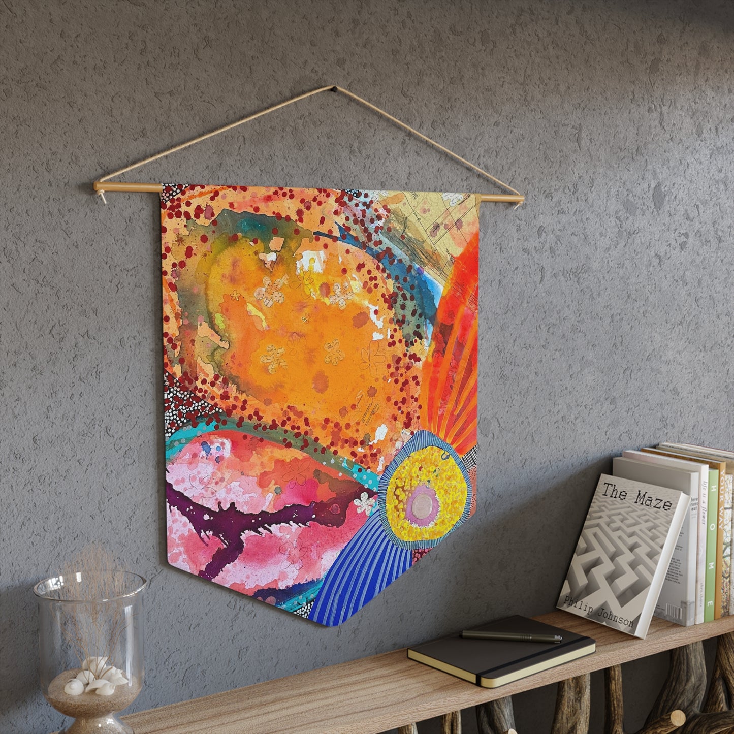 Floral Explosion Pennant by Jessica Wood Artist