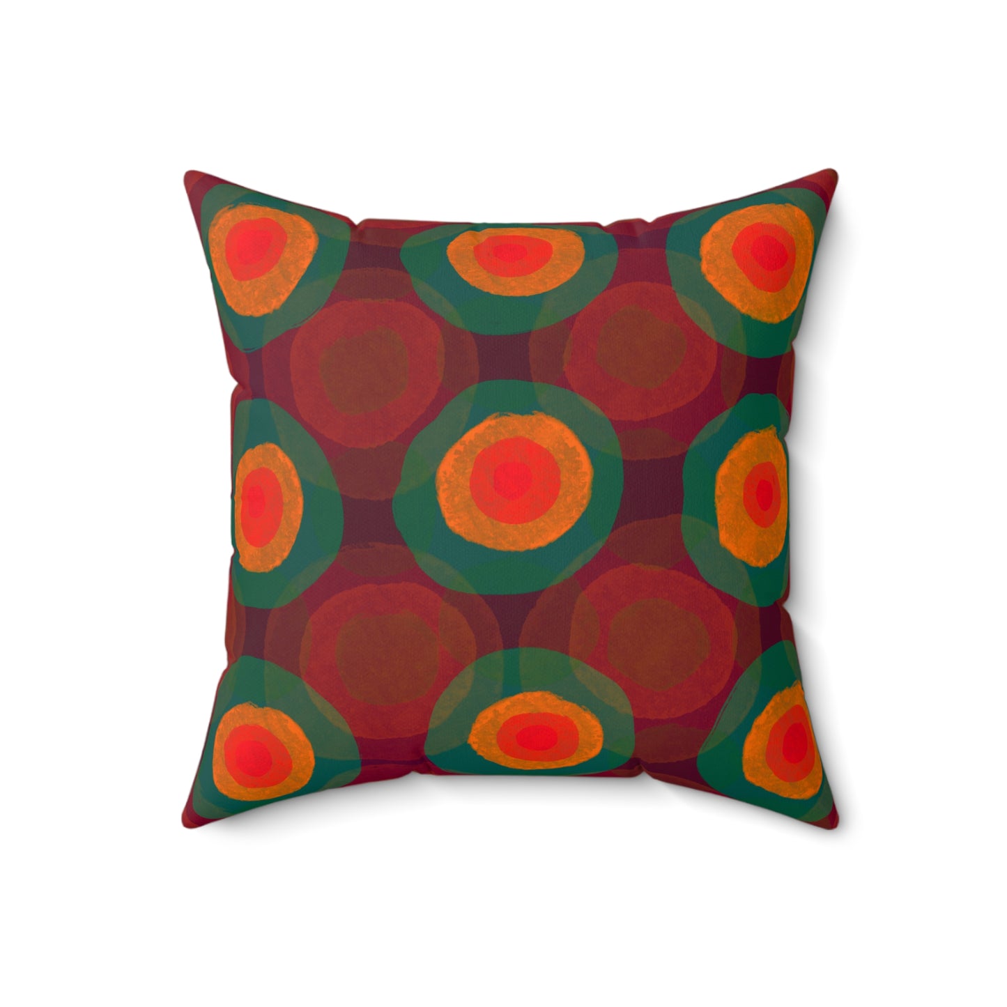 Jessica Wood Artist, Abstract Floral, Double Sided, Faux Suede Square Pillow