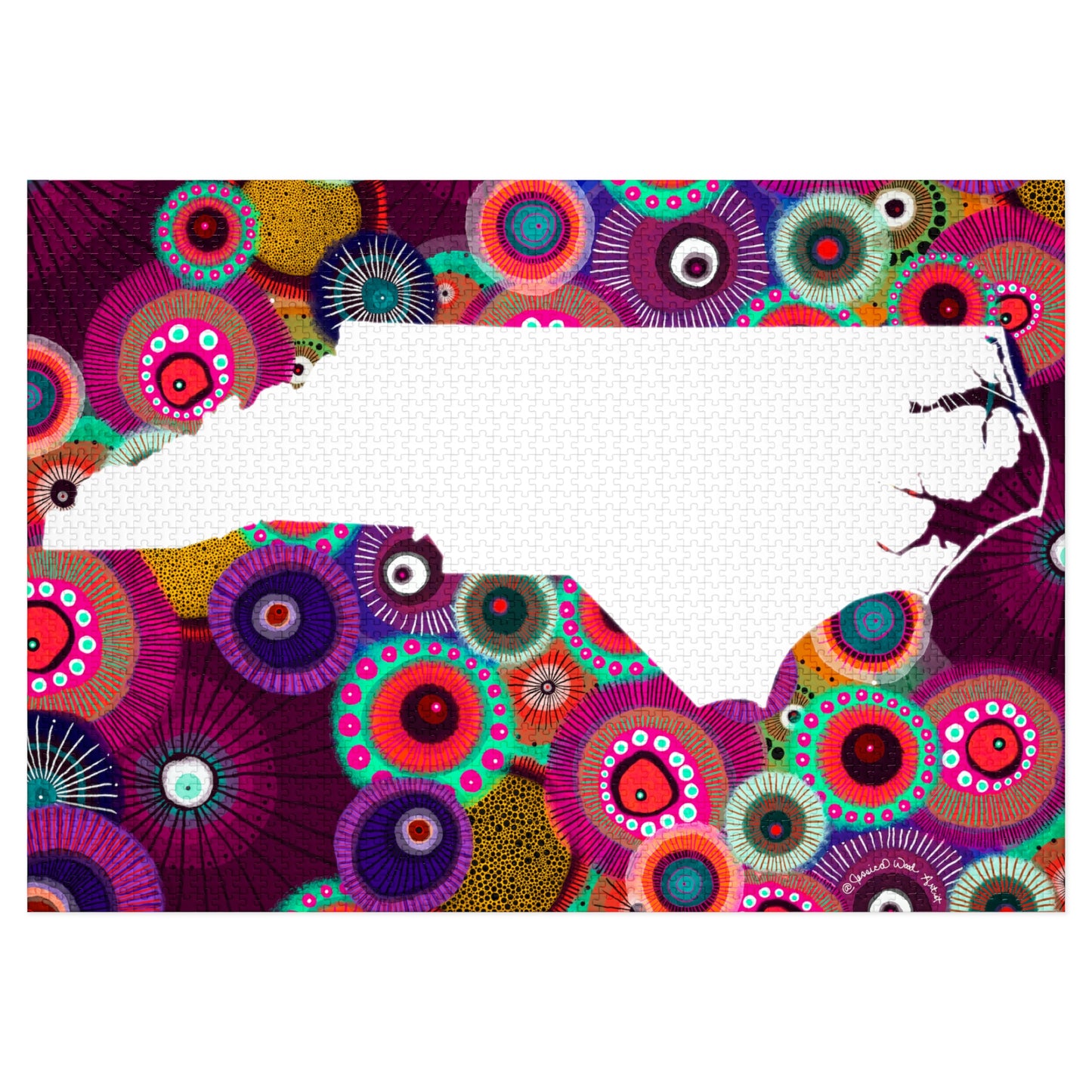 Jessica Wood Artist North Carolina Jigsaw Puzzle in a Tin Box
