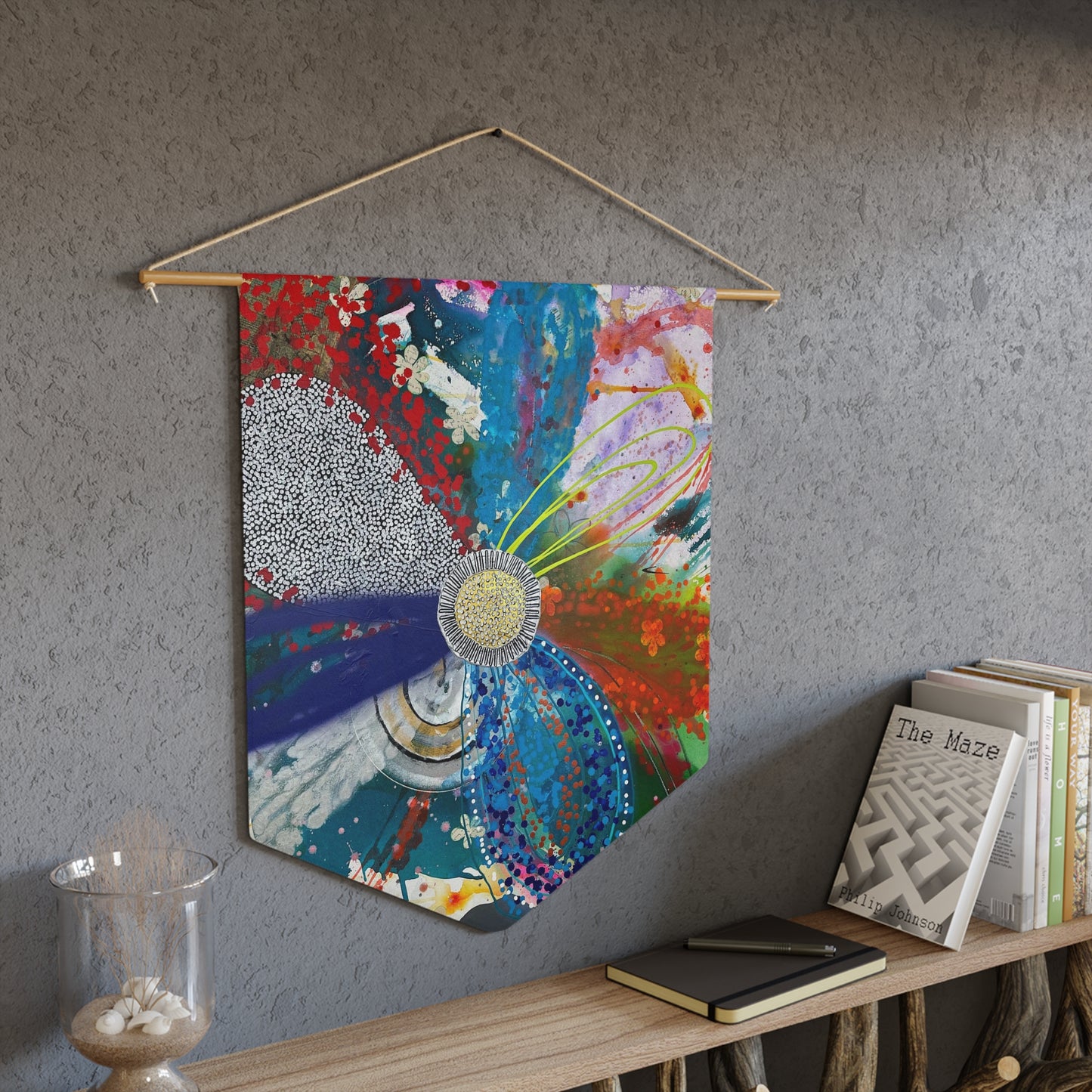Floral Explosion Pennant by Jessica Wood Artist