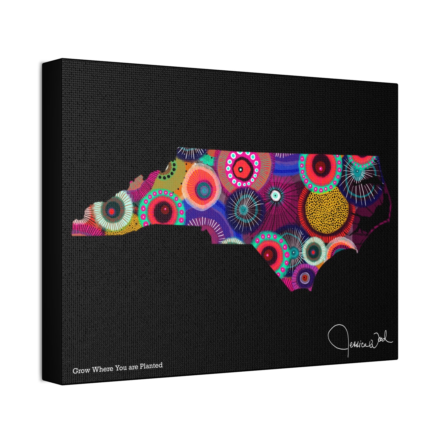 North Carolina Grow Where You are Planted Canvas Print by Jessica Wood Artist