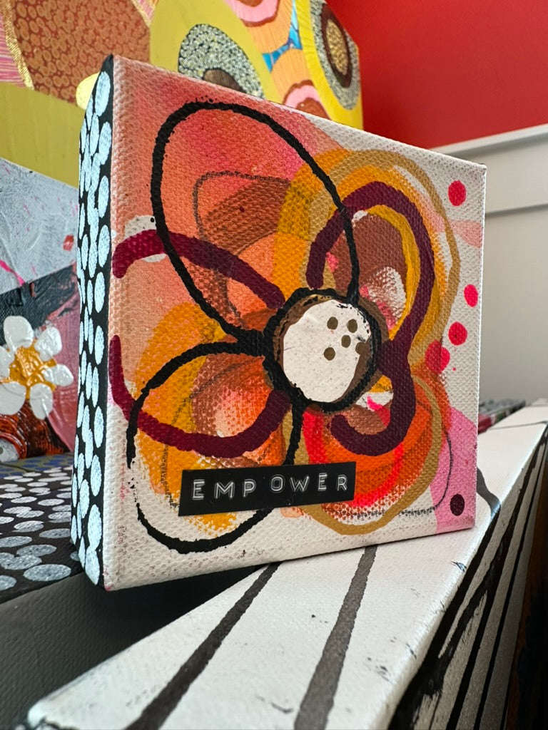 Empower - 4"x4" Mixed Media on Canvas