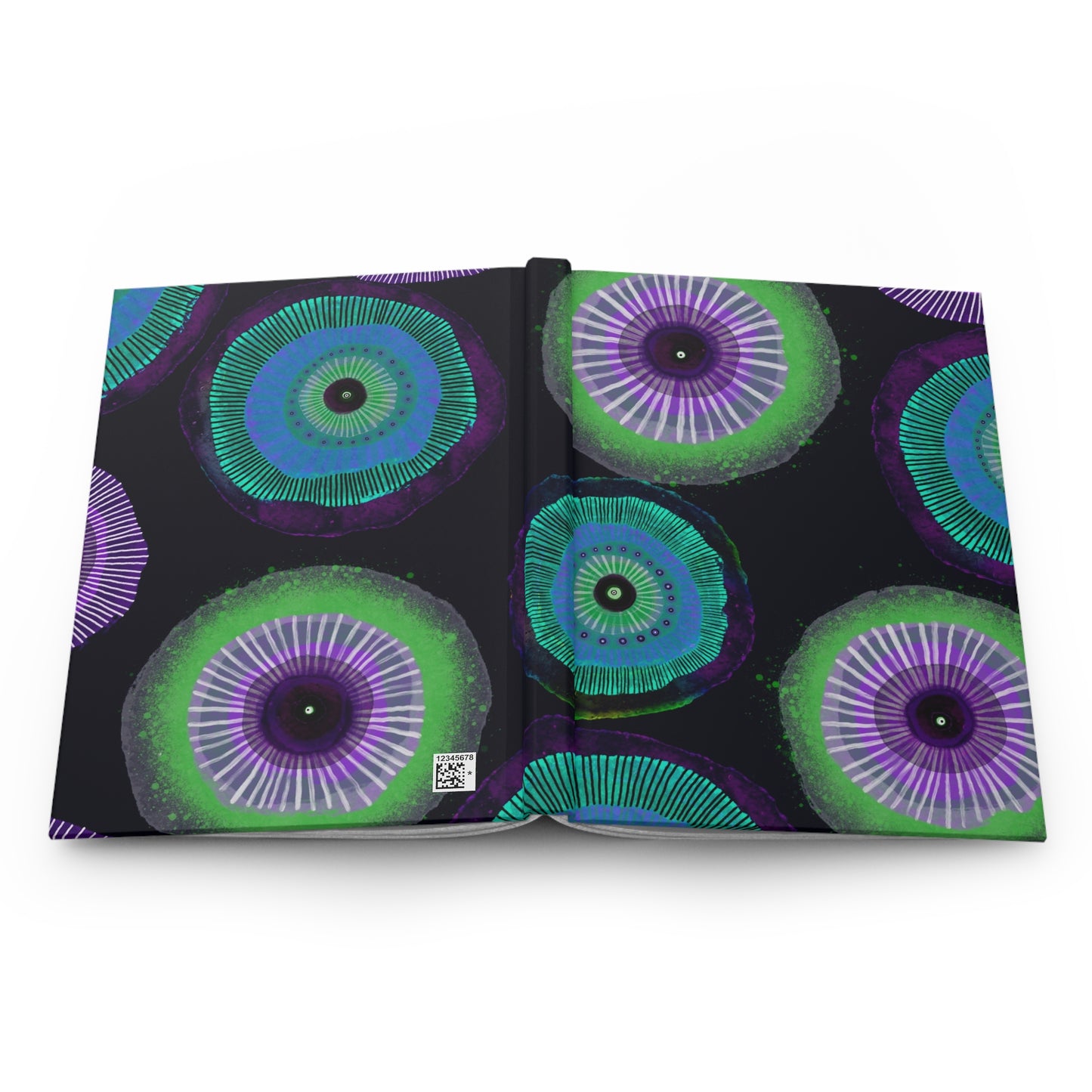 Modern Floral Hardcover Journal — Colorful Abstract Flower Art Notebook