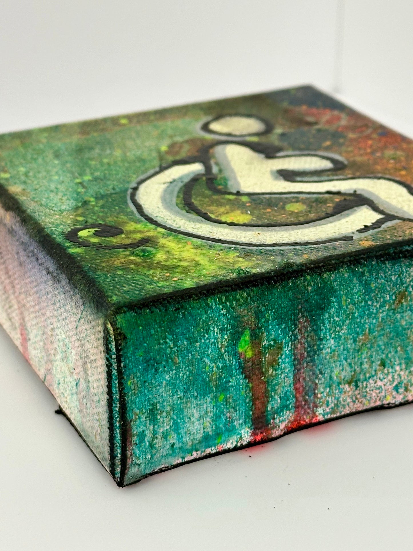 Resilient - 4"x4" Original Mixed Media Artwork on Canvas