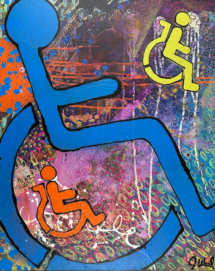 See The People In People - 24"x30" Mixed Media on Canvas