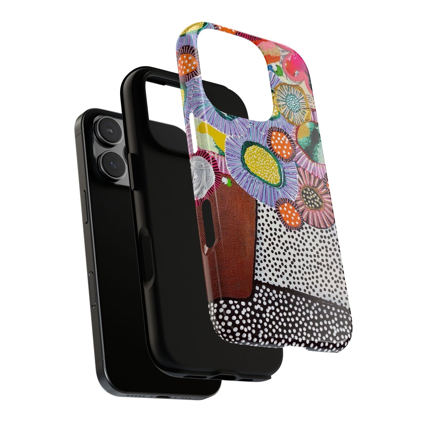 Protective Phone Case — Modern Floral Abstract Design