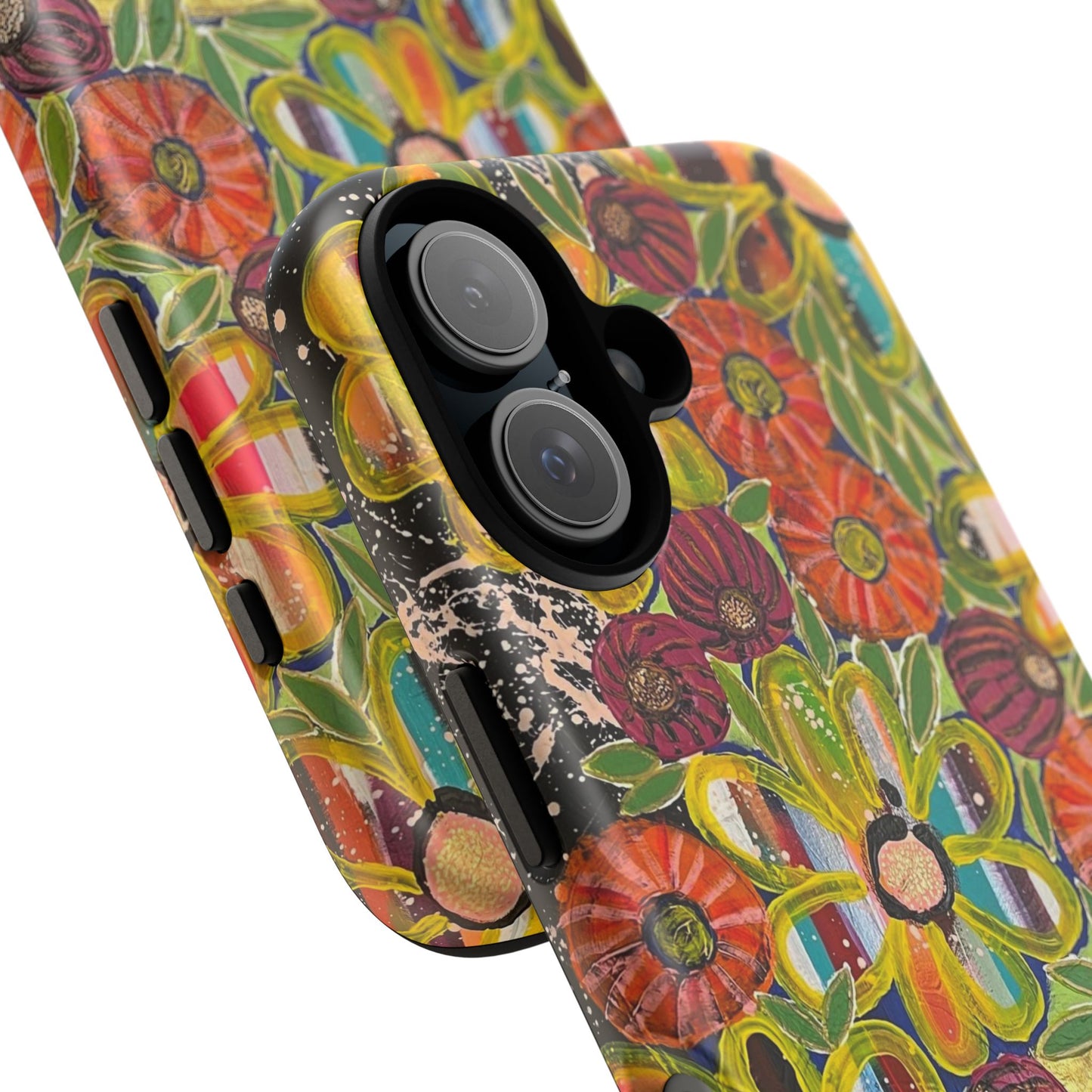 Protective Phone Case — Modern Floral Abstract Design