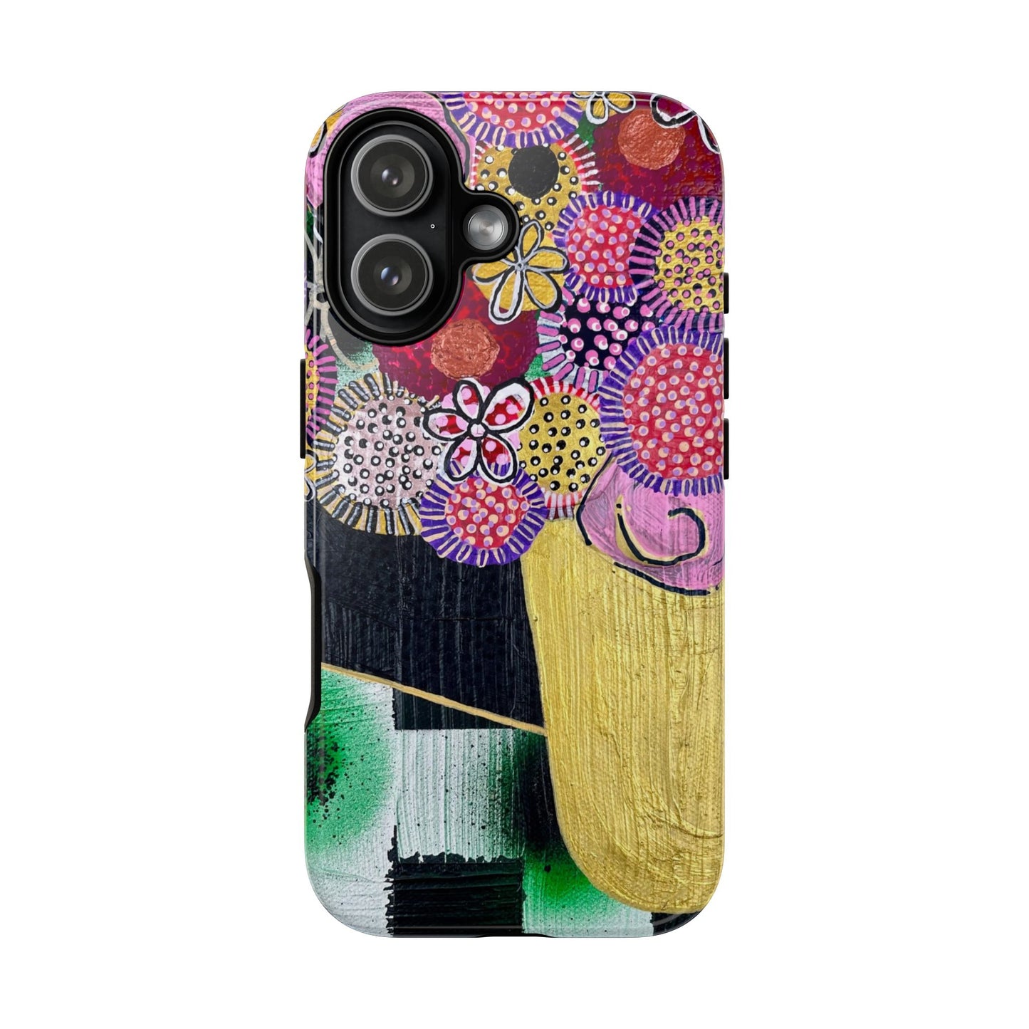 Protective Phone Case — Modern Floral Abstract Design