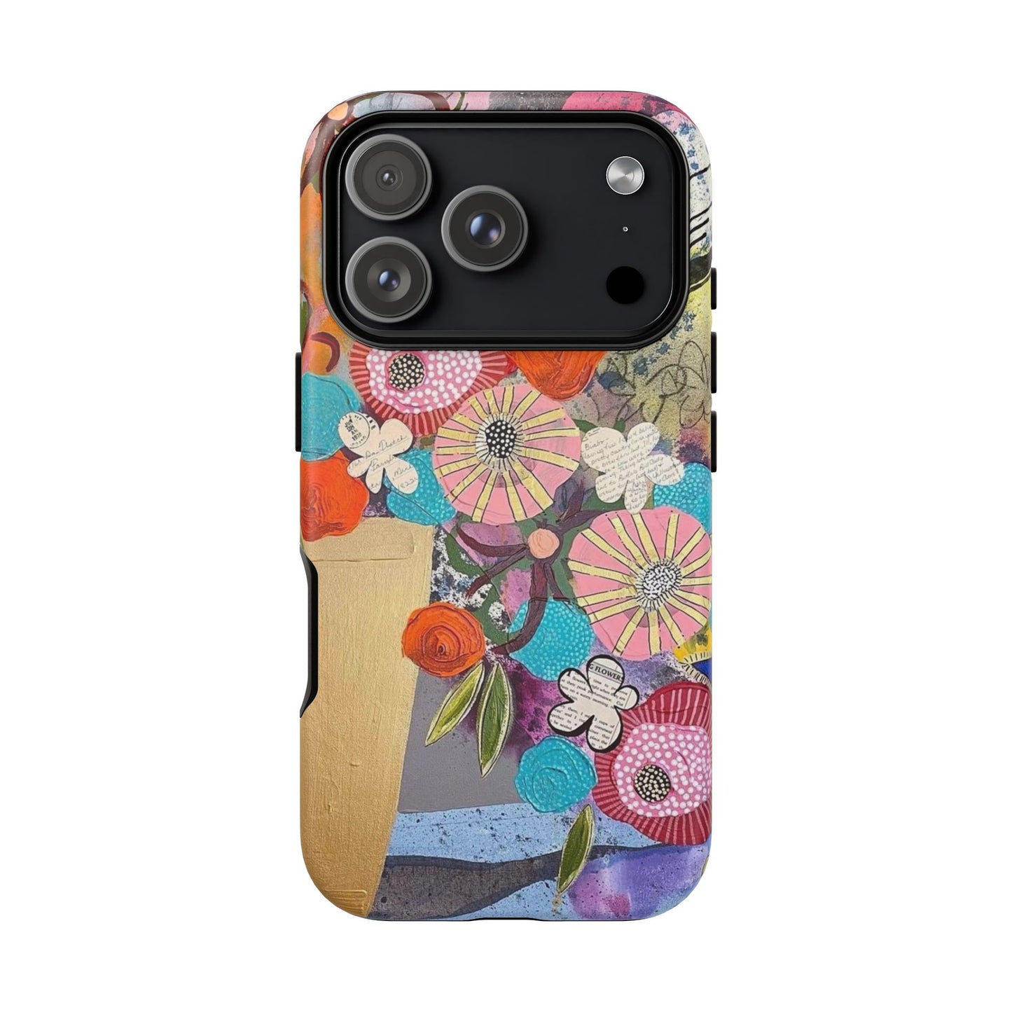 Protective Phone Case — Modern Floral Abstract Design