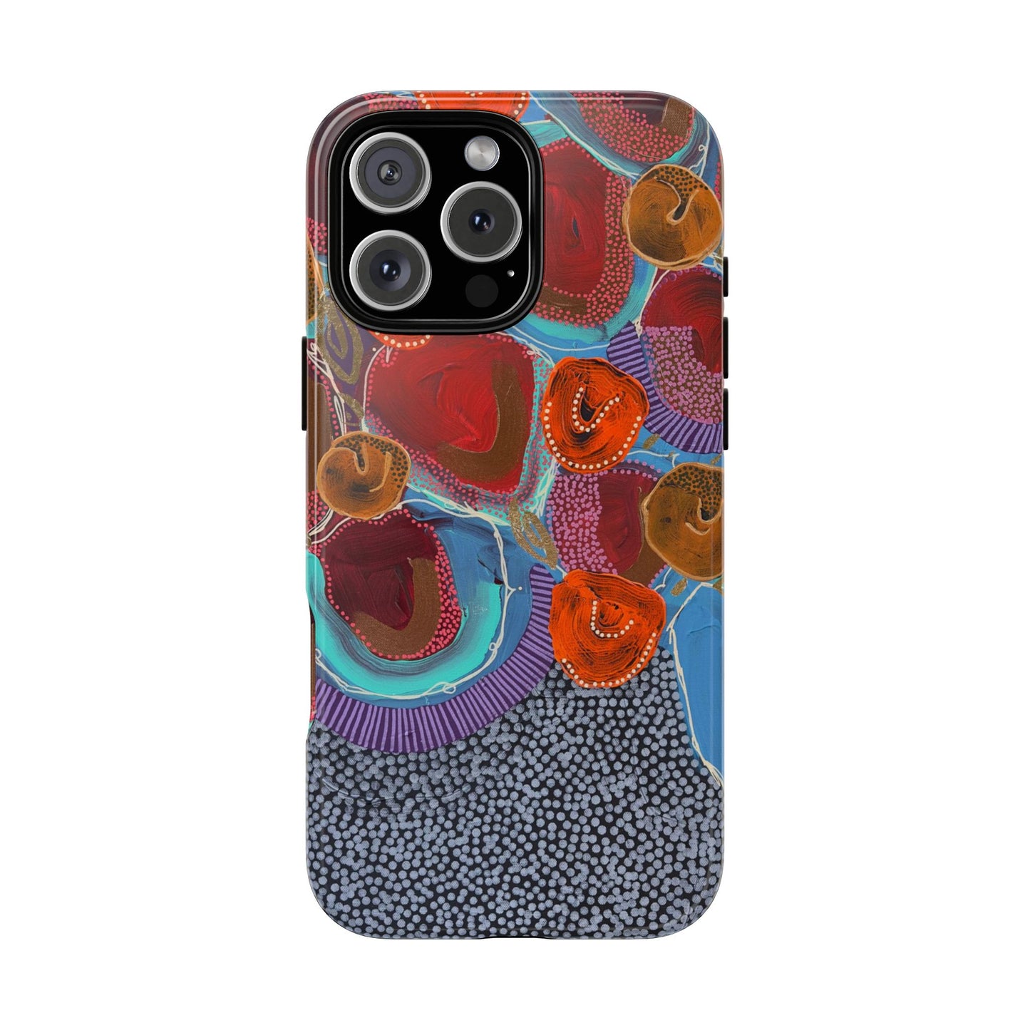 Protective Phone Case — Modern Floral Abstract Design