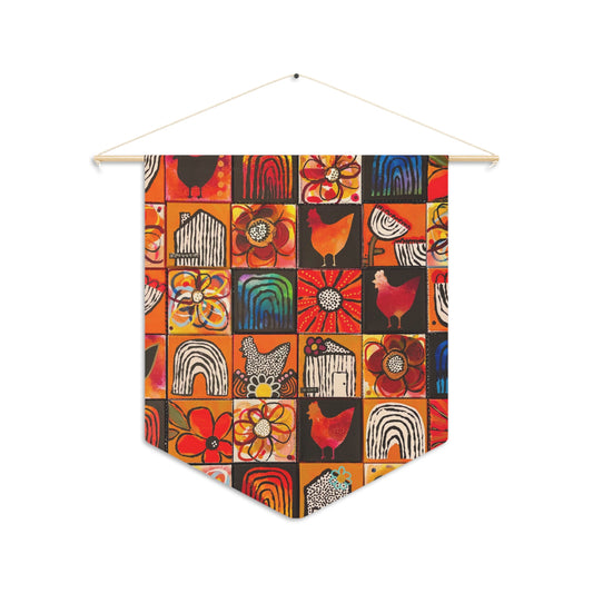 Decorative Pennant Flag — 18"×21" Poly Twill Wall Banner (One-Sided)