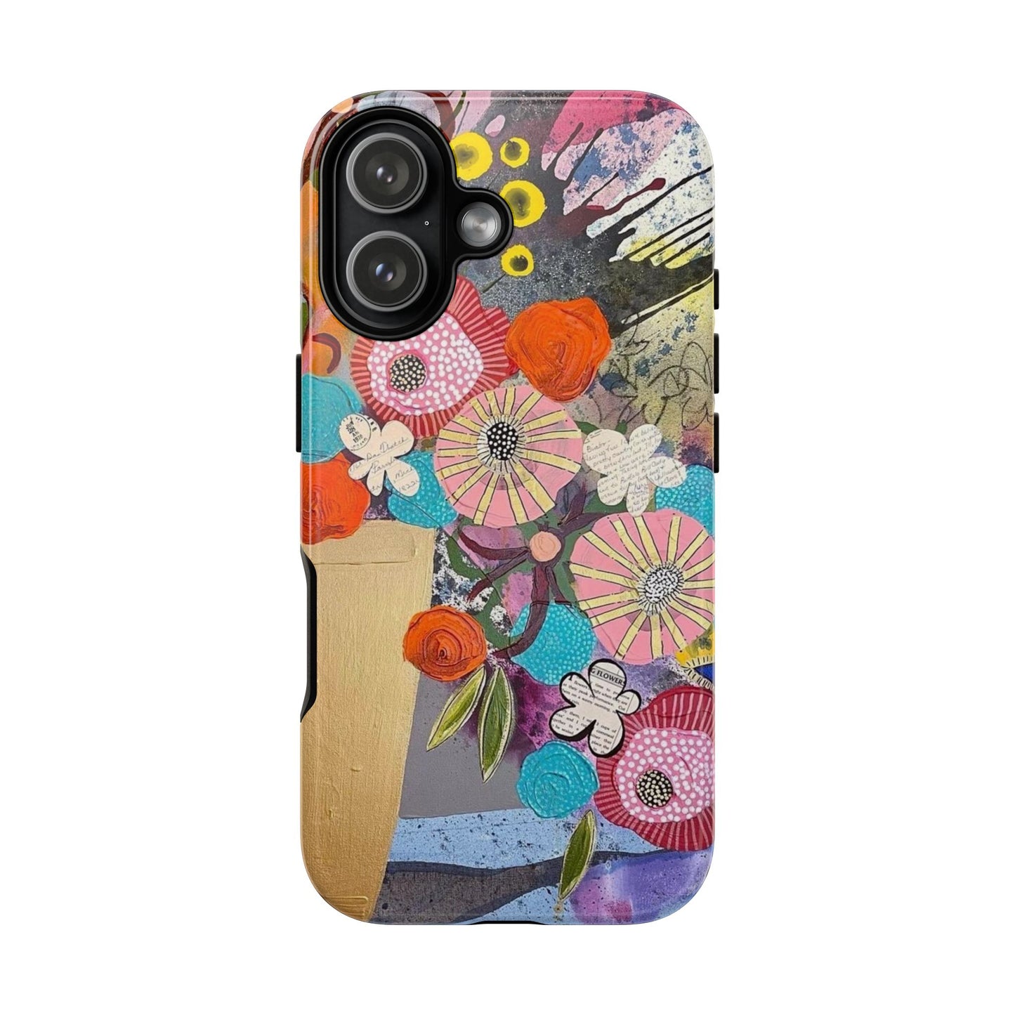 Protective Phone Case — Modern Floral Abstract Design