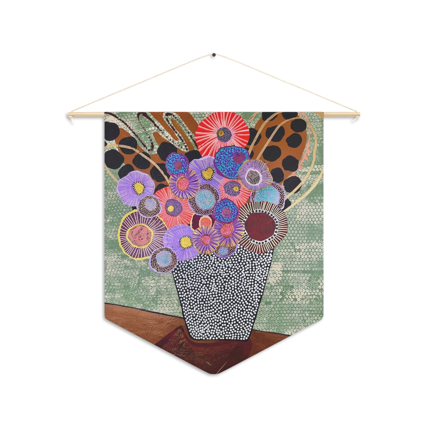 Decorative Pennant Flag — 18"×21" Poly Twill Wall Banner (One-Sided)