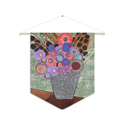 Decorative Pennant Flag — 18"×21" Poly Twill Wall Banner (One-Sided)