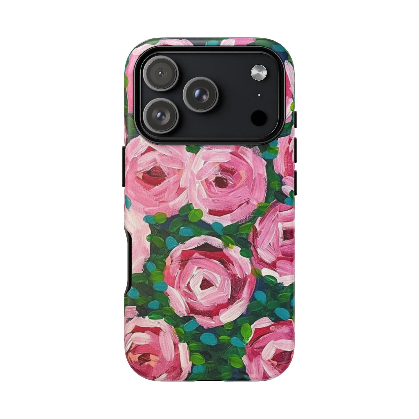 Protective Phone Case — Modern Rose Garden Abstract Design