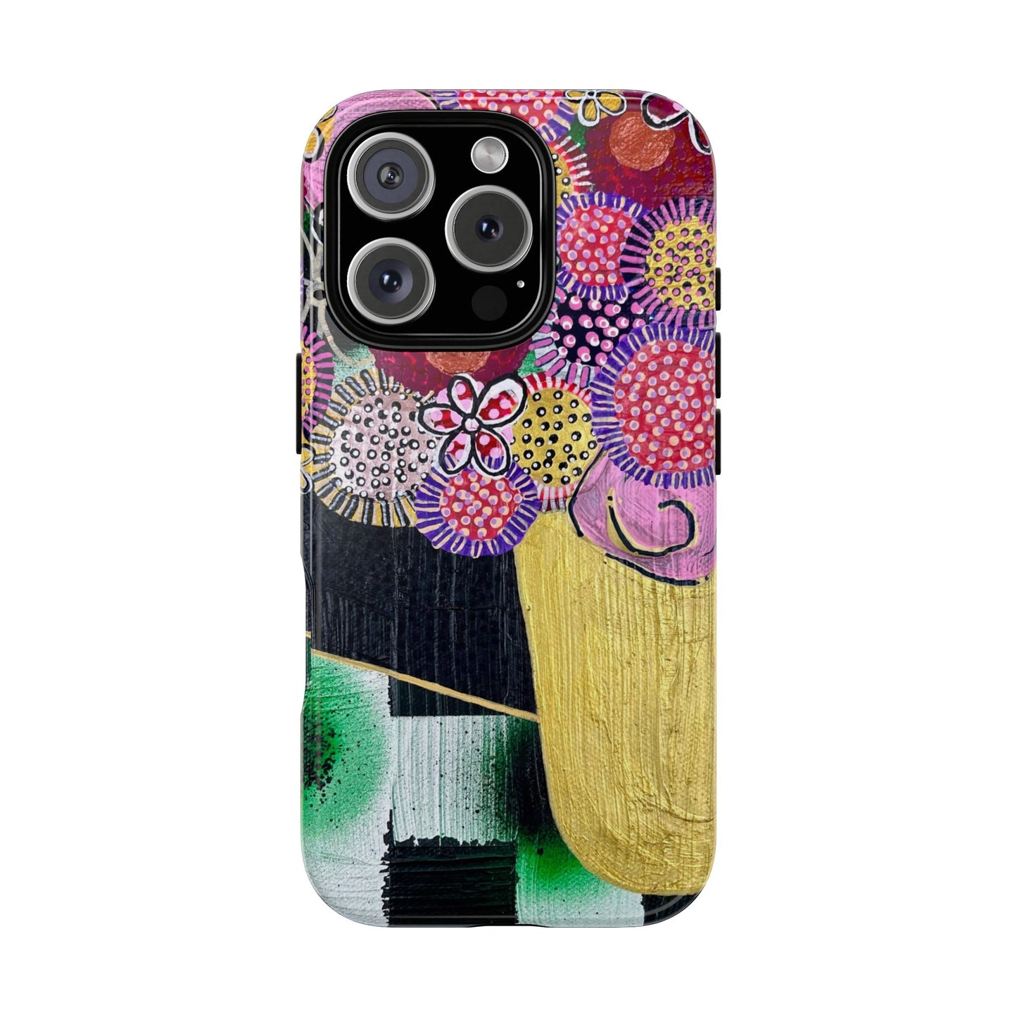 Protective Phone Case — Modern Floral Abstract Design