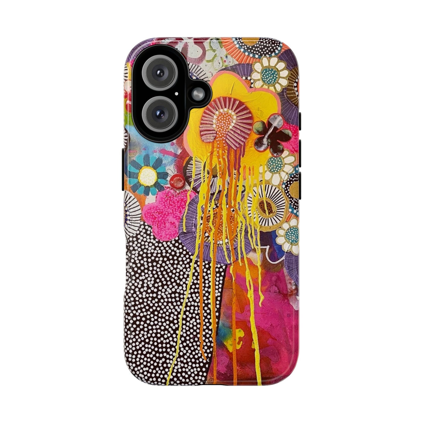 Protective Phone Case — Modern Floral Abstract Design