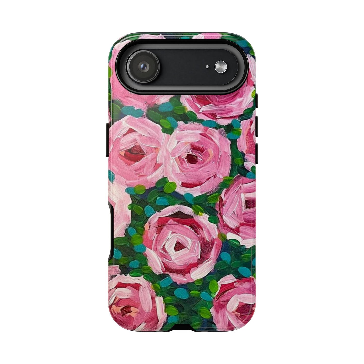 Protective Phone Case — Modern Rose Garden Abstract Design