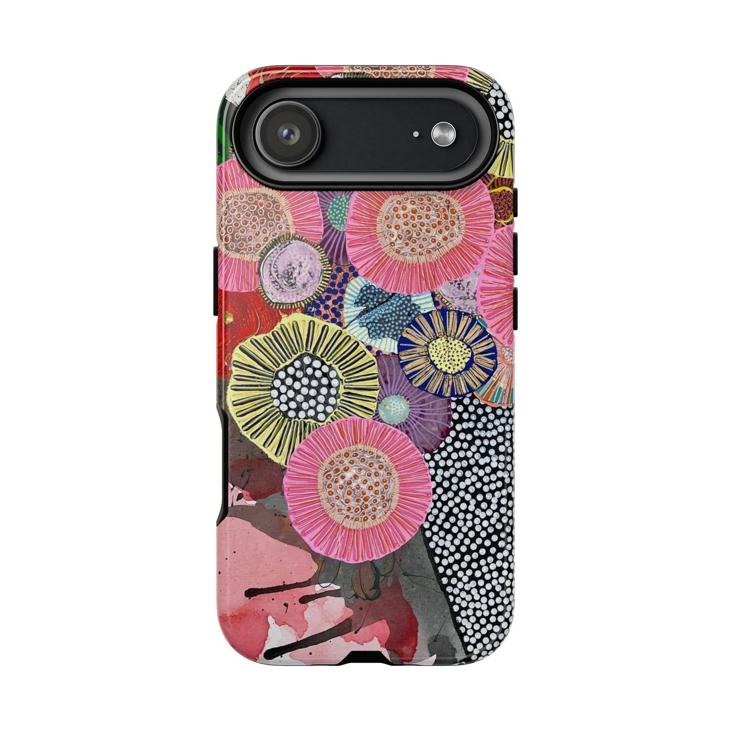 Protective Phone Case — Modern Floral Abstract Design