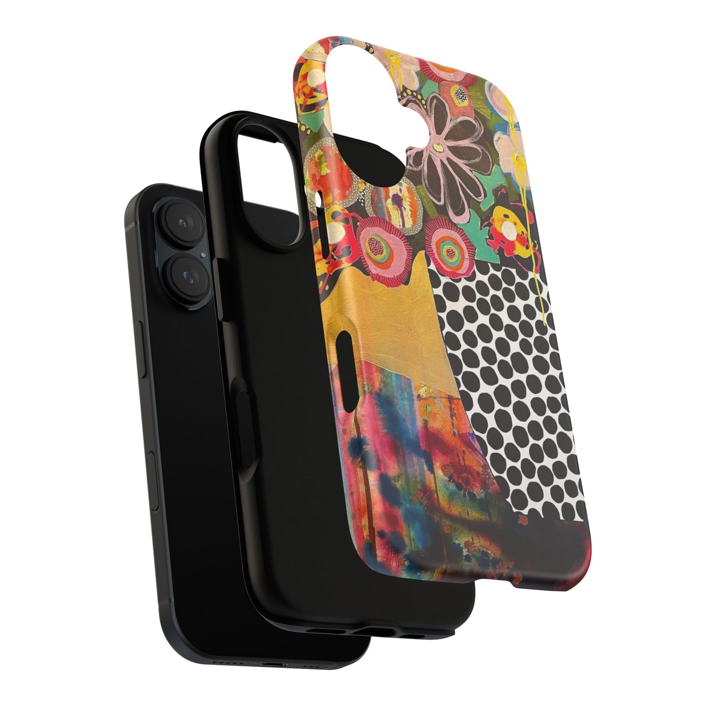 Protective Phone Case — Modern Floral Abstract Design