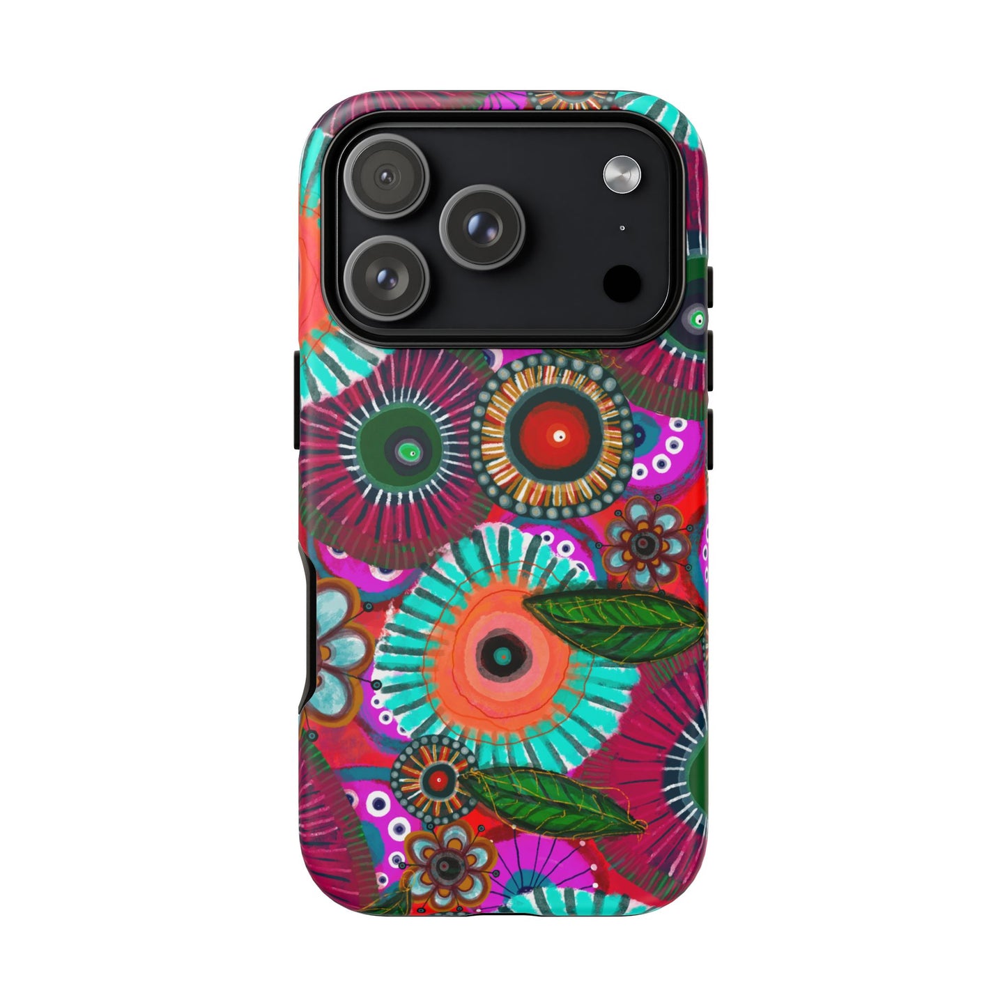 Protective Phone Case — Modern Floral Abstract Design