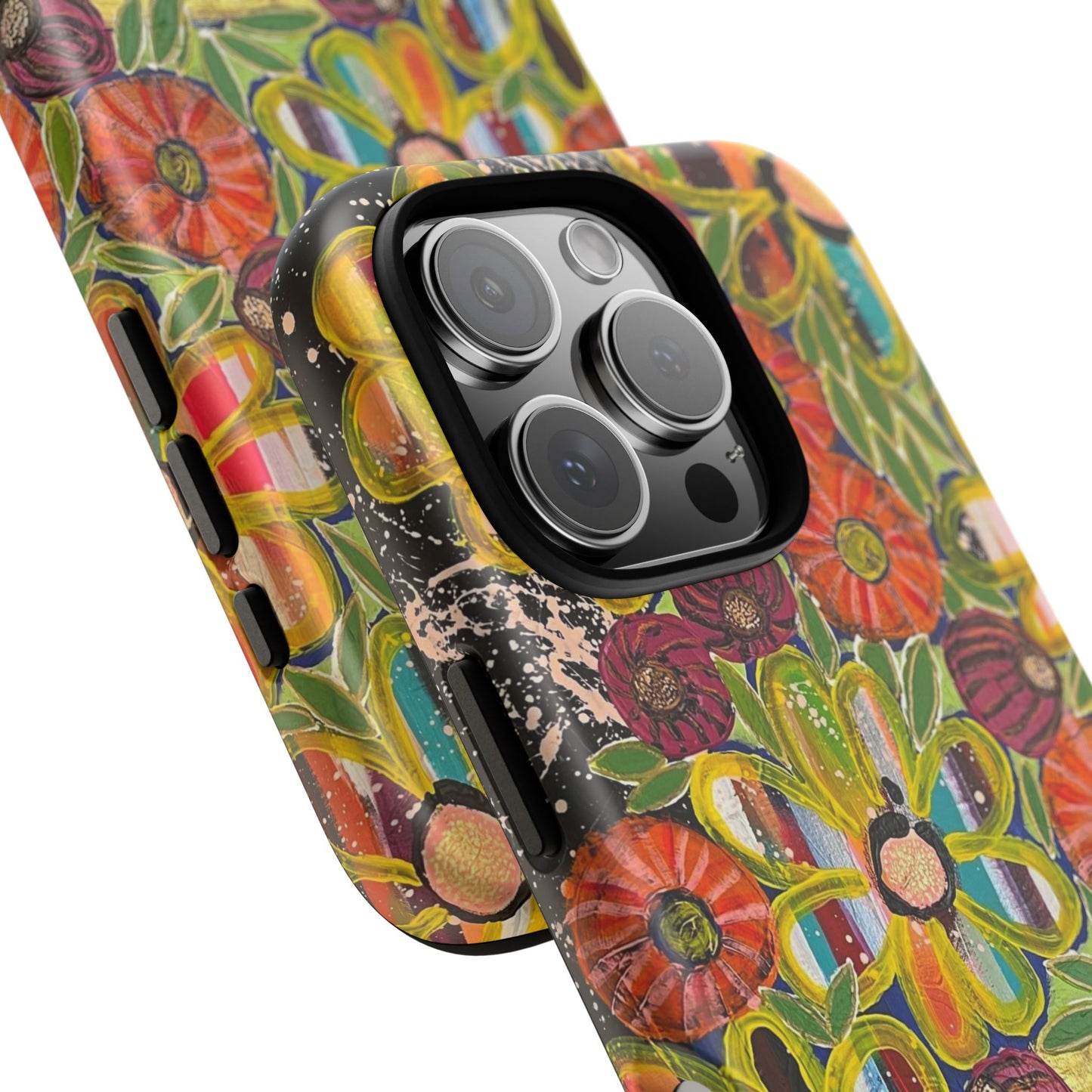 Protective Phone Case — Modern Floral Abstract Design