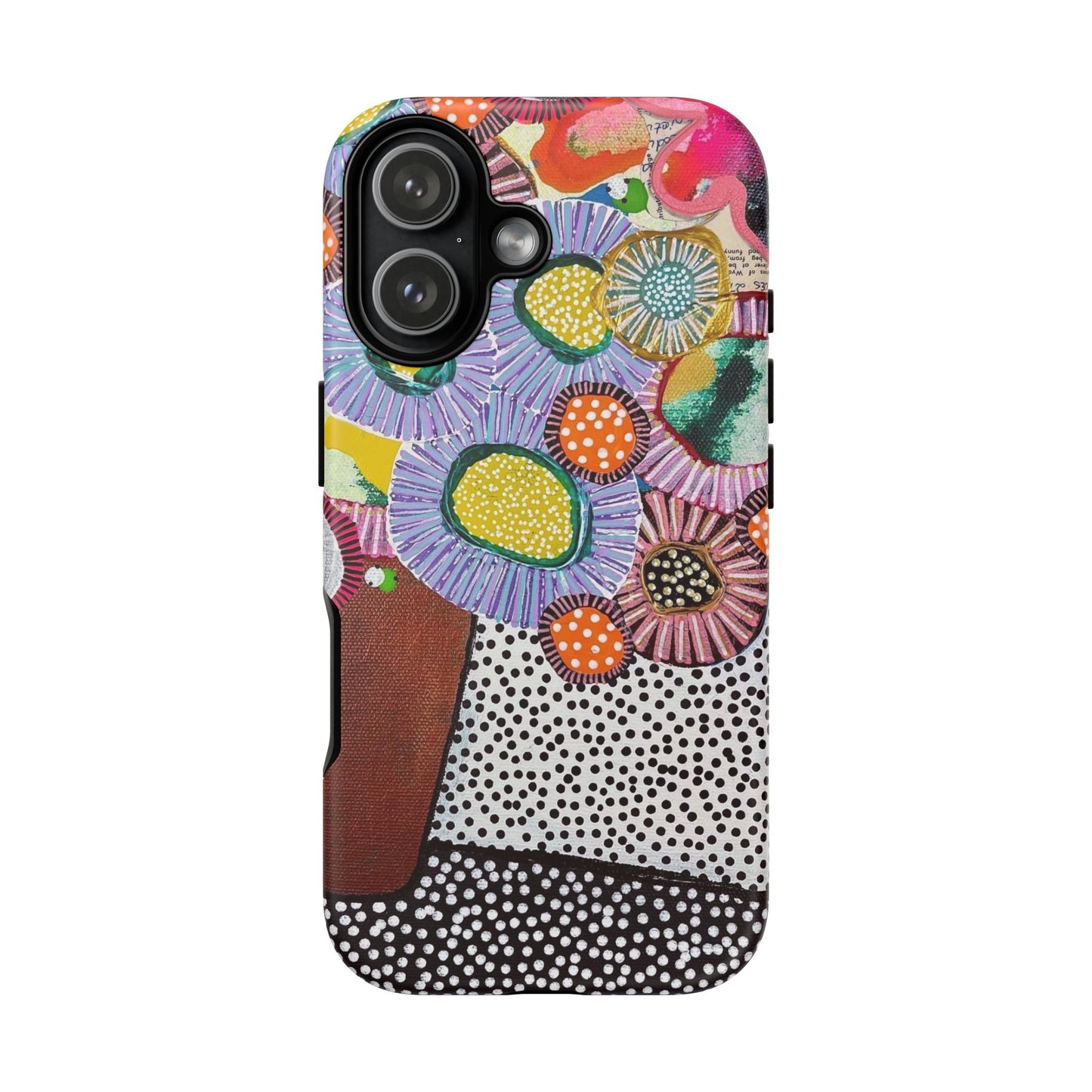 Protective Phone Case — Modern Floral Abstract Design