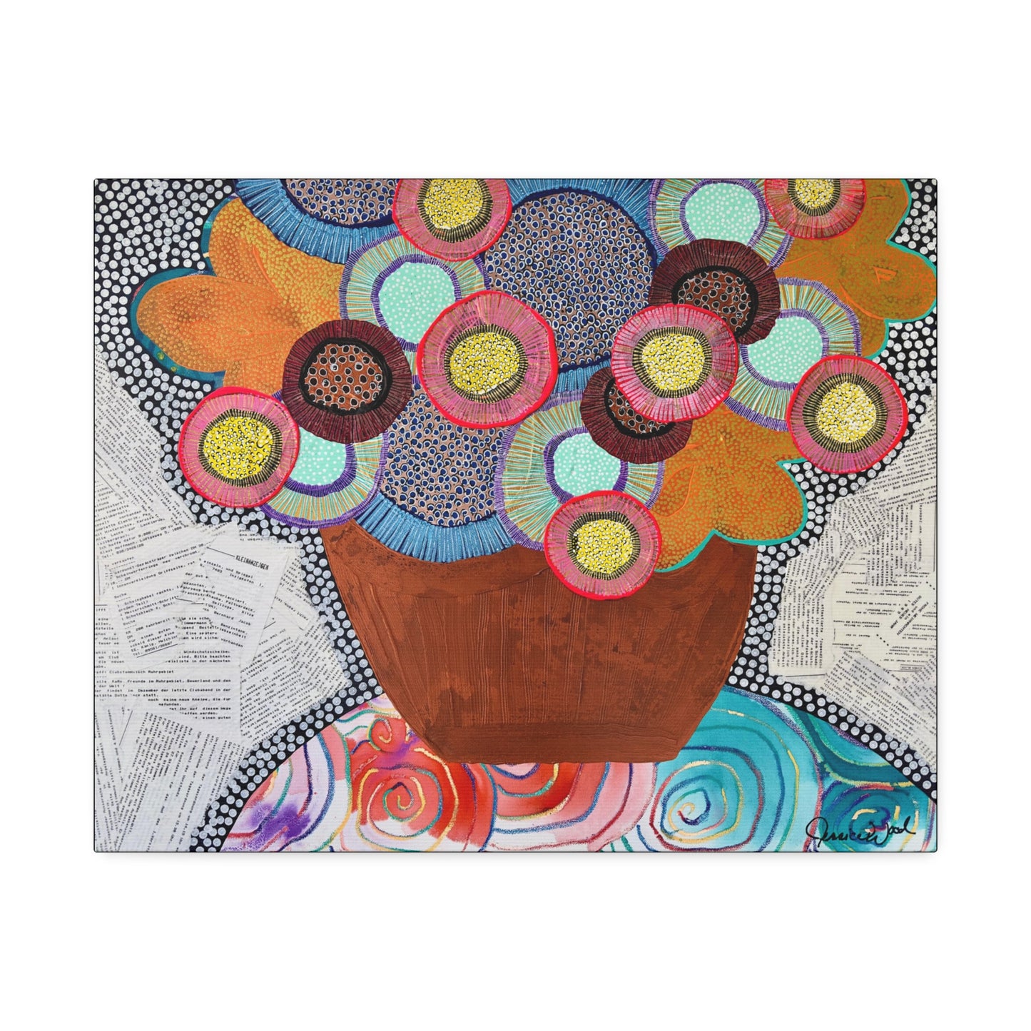 Canvas Print. Floral Still Life by Jessica Wood Artist